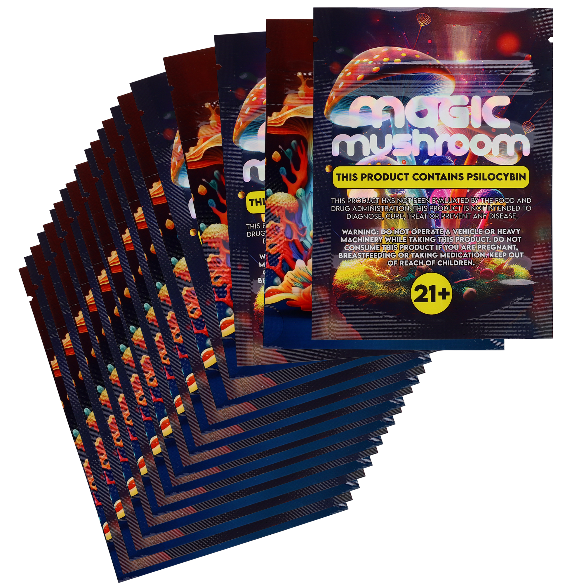 designer 1/8th 3.5 g gram printed custom mylar barrier bags mushrooms packaging solution shrrooms magic zipper wholesale bulk baggies free shipping psychedelic designs empty