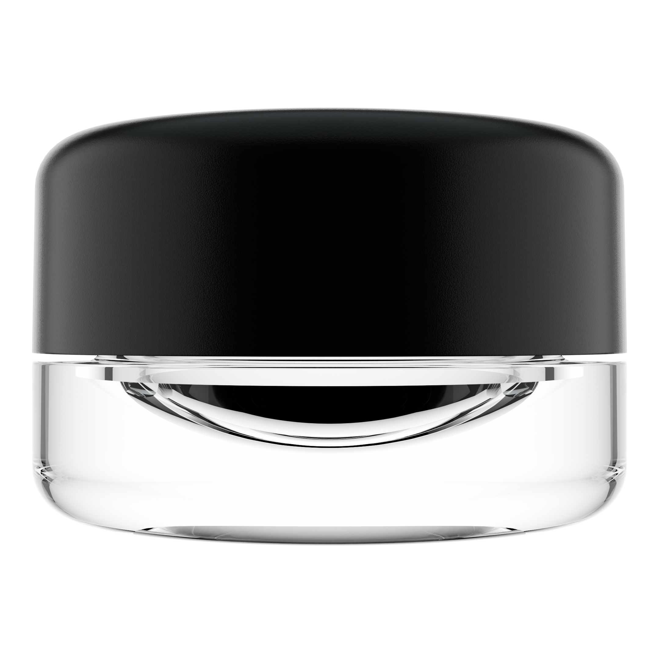 9ML Premium Clear Glass Concentrate Jar - Black Smooth CR Cap (320 qty.)