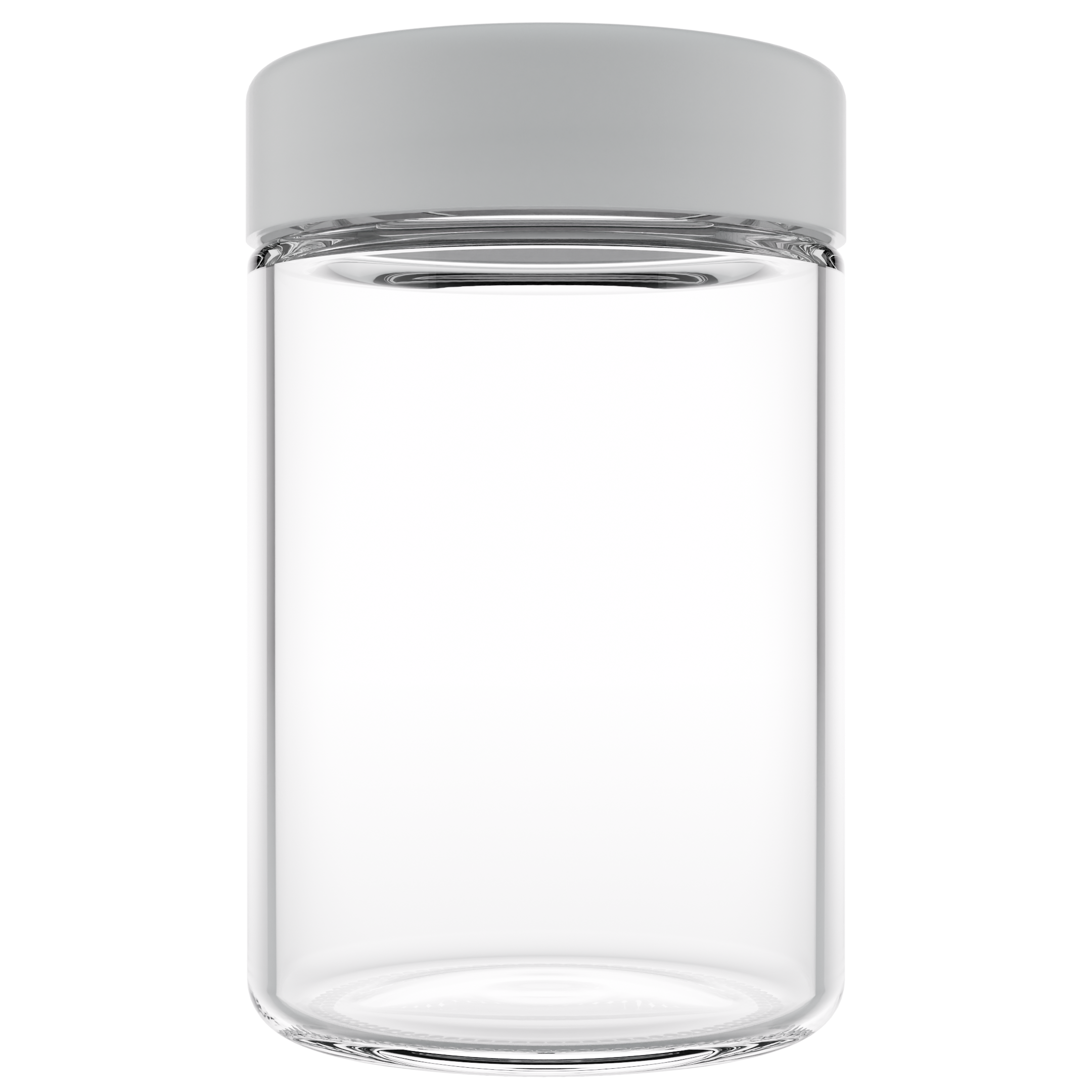 5 Ounce Clear Glass Jar - Child Resistant White Smooth Cap - (100 qty.)