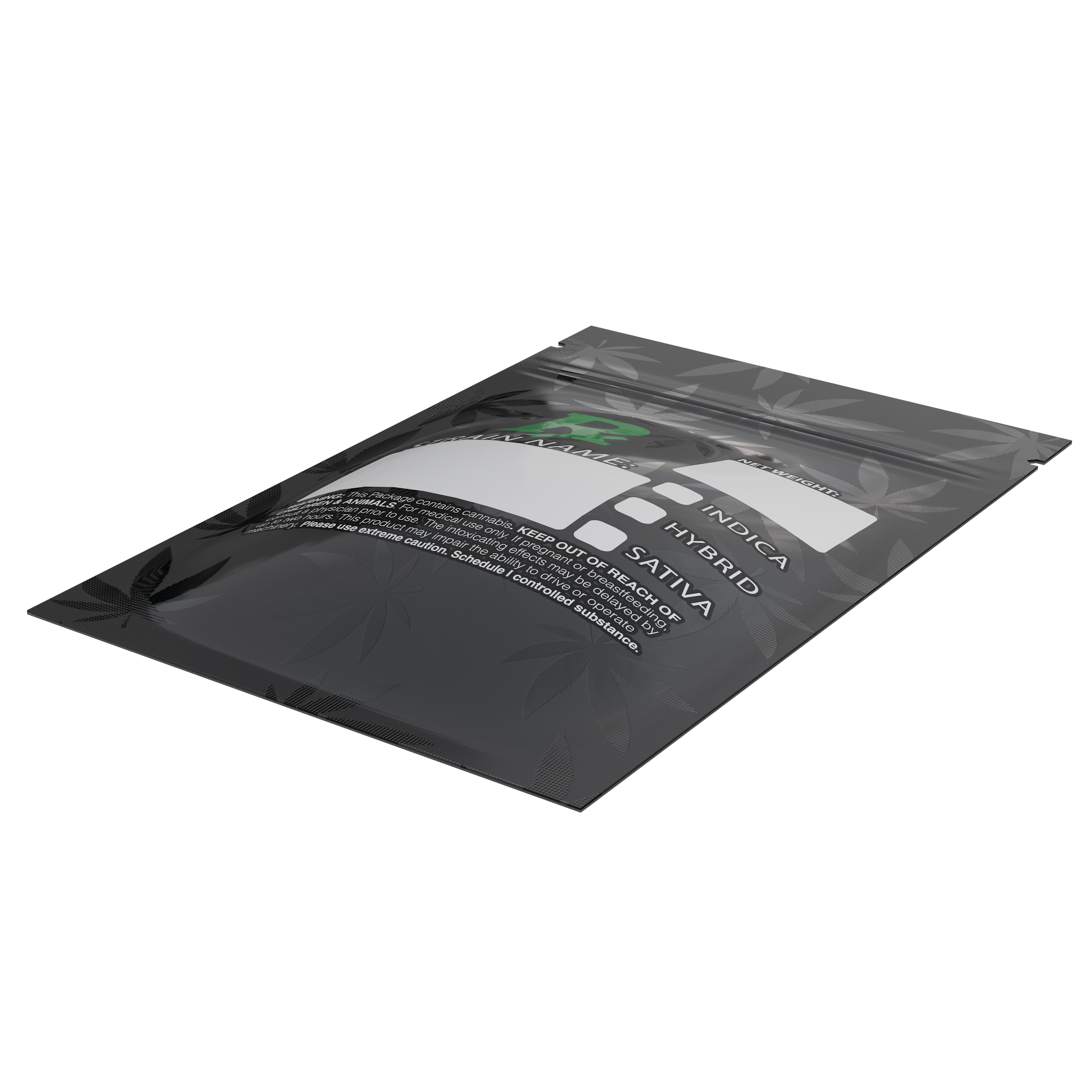 1 Gram Green Rx Generic Designer Custom Printed Mylar Bags (1,000 qty.) - Dragon Chewer