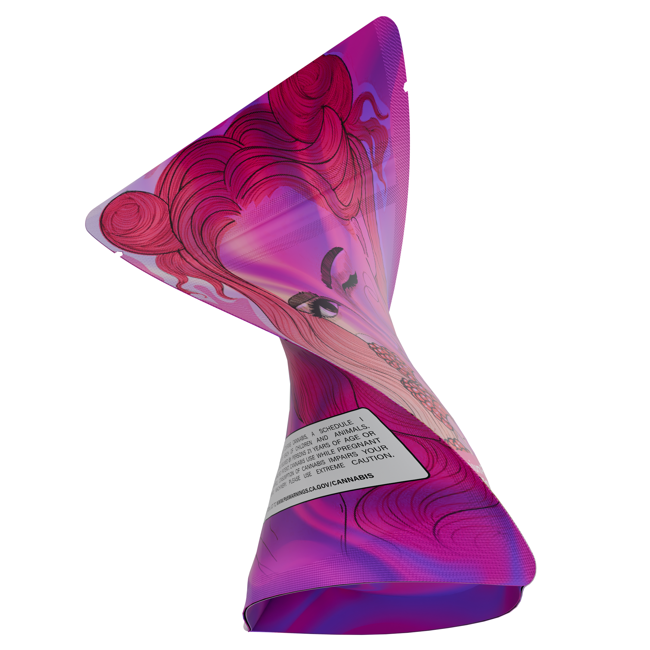 1/8th 3.5g Ounce Pink Runtz Designer Custom Printed Mylar Bags (1,000 qty.) - Dragon Chewer