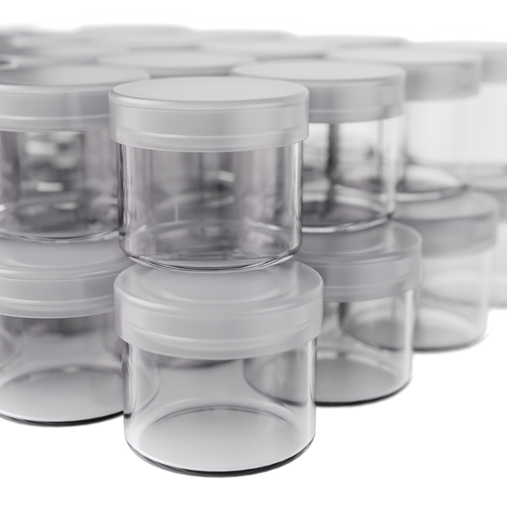 Wholesale 6ML Shoulder-Less Clear Glass Concentrate Jars with Silicone Cap (360 qty.)
