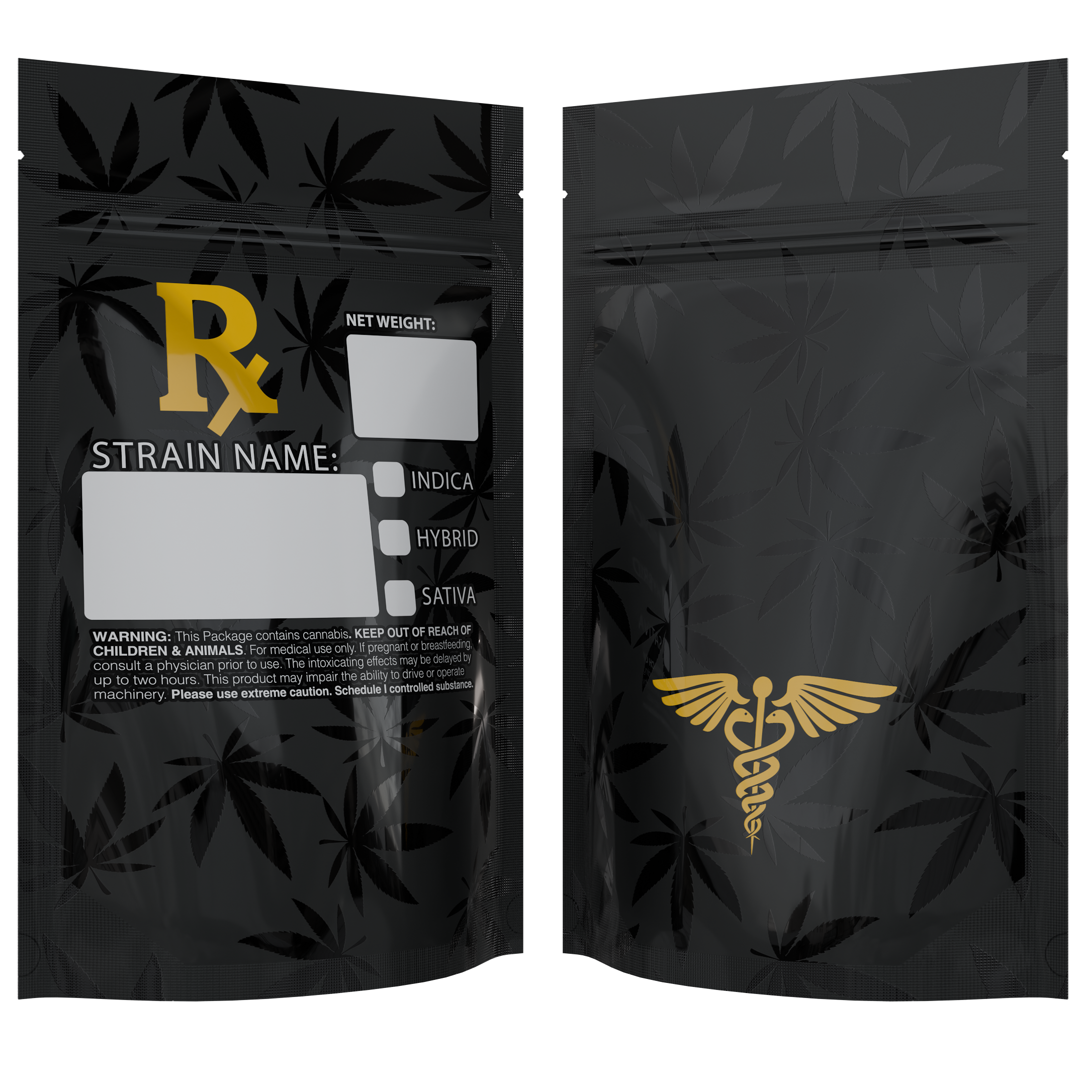 1/4th Ounce Rx Generic Designer Custom Printed Mylar Bags (1,000 qty.) - Dragon Chewer