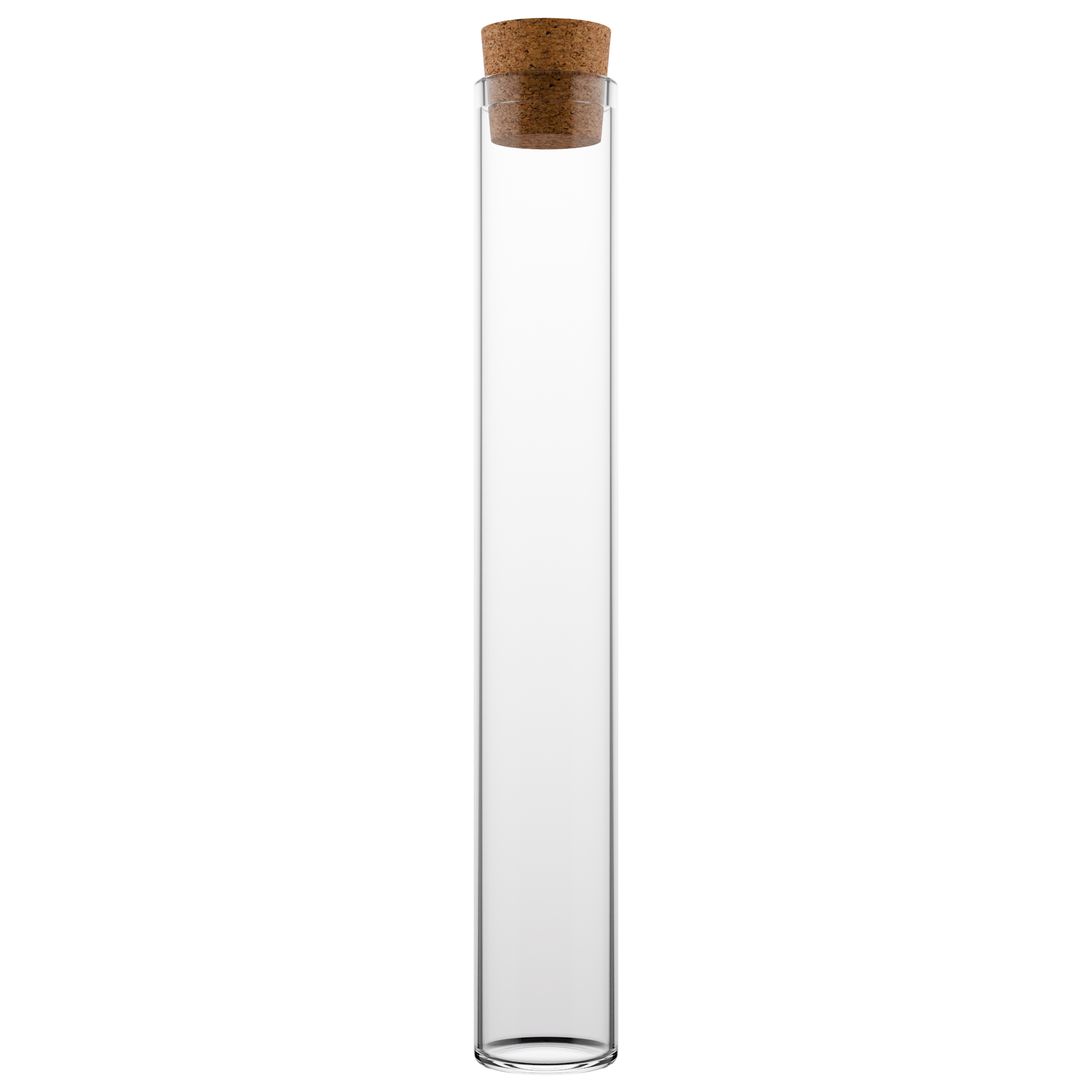 Pre-Roll 120mm Clear Glass Tubes - Cork Top - (846 qty.)