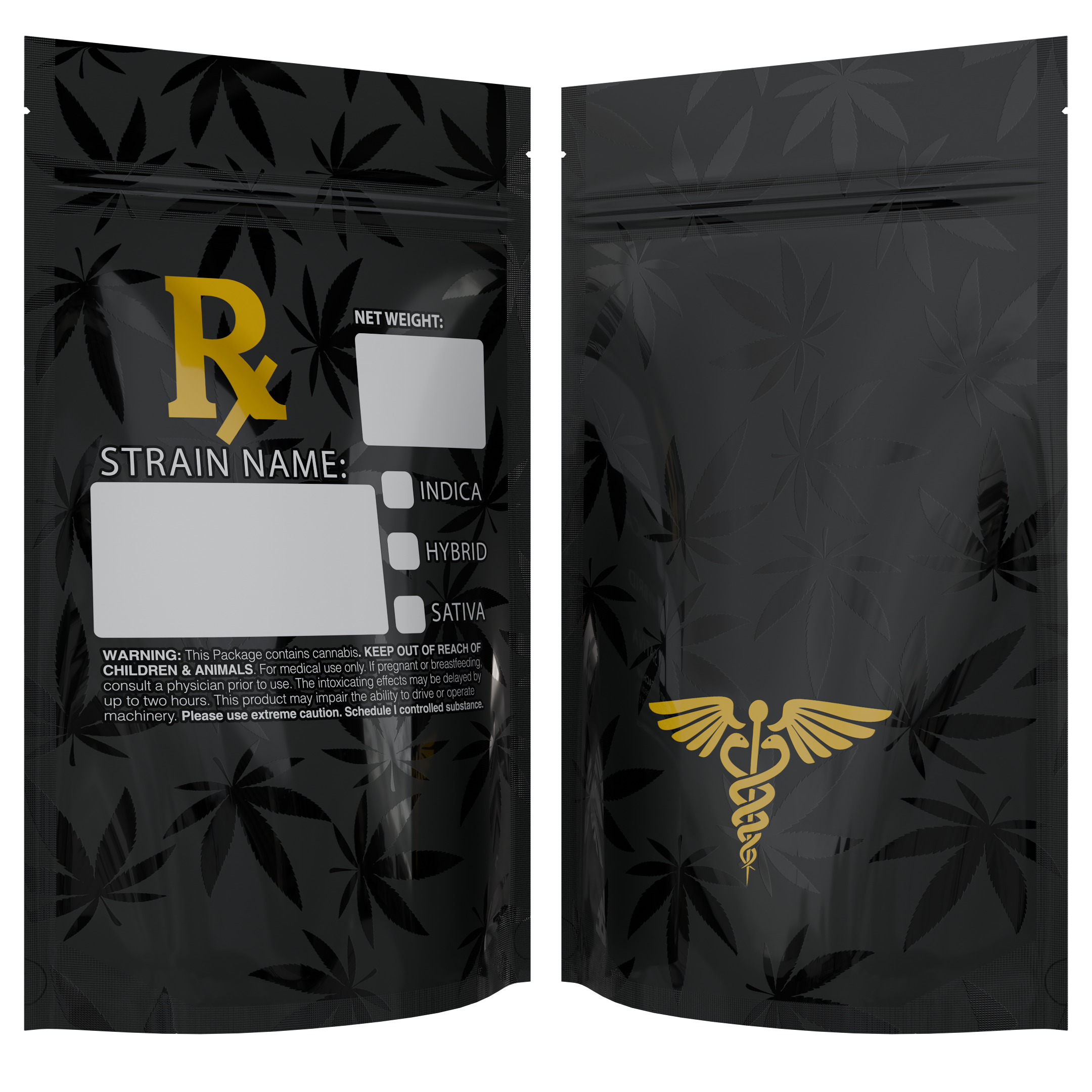 1/2 Ounce Rx Generic Designer Custom Printed Mylar Bags (1,000 qty.) - Dragon Chewer