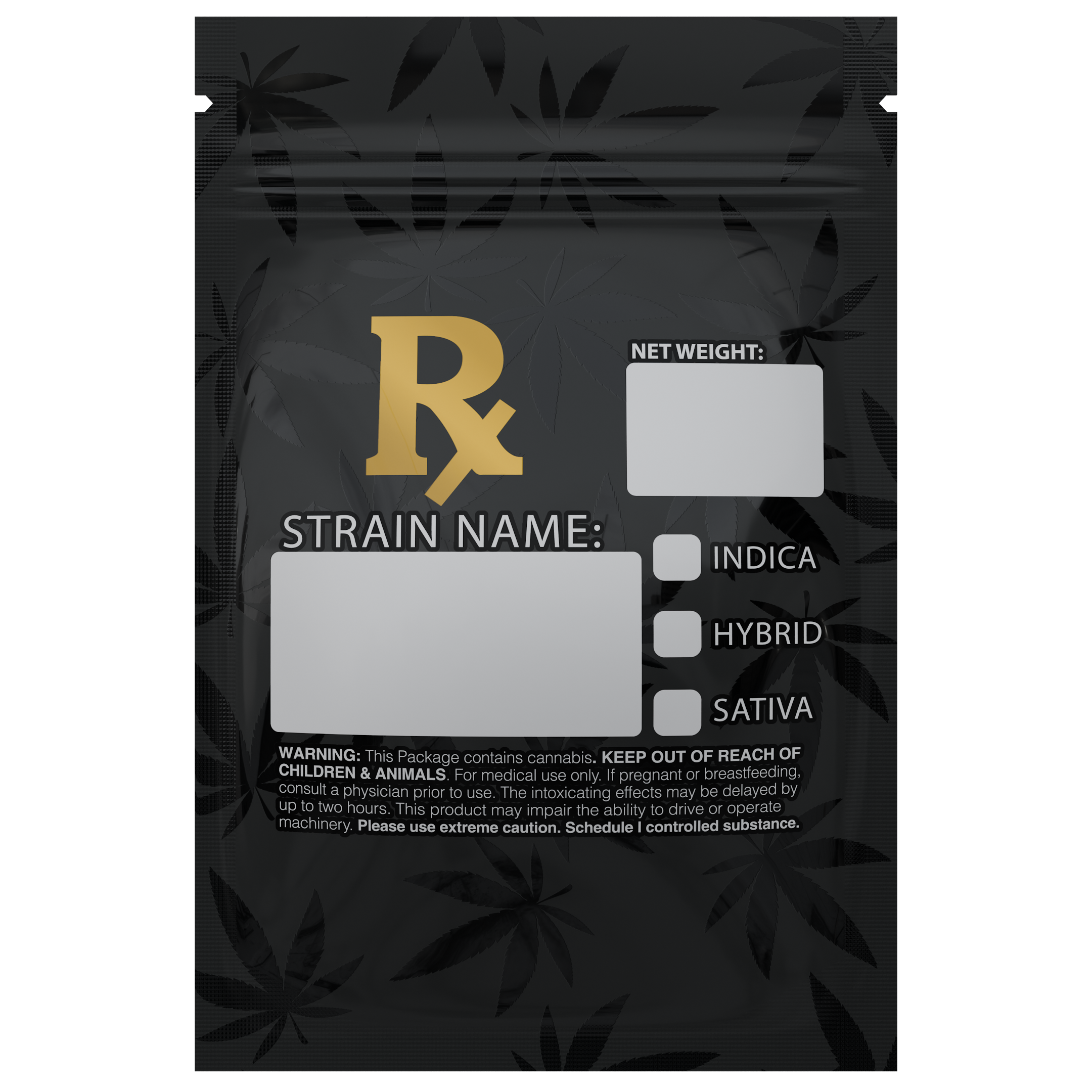 1 Gram Rx Generic Designer Custom Printed Mylar Bags (100 qty.) - Dragon Chewer