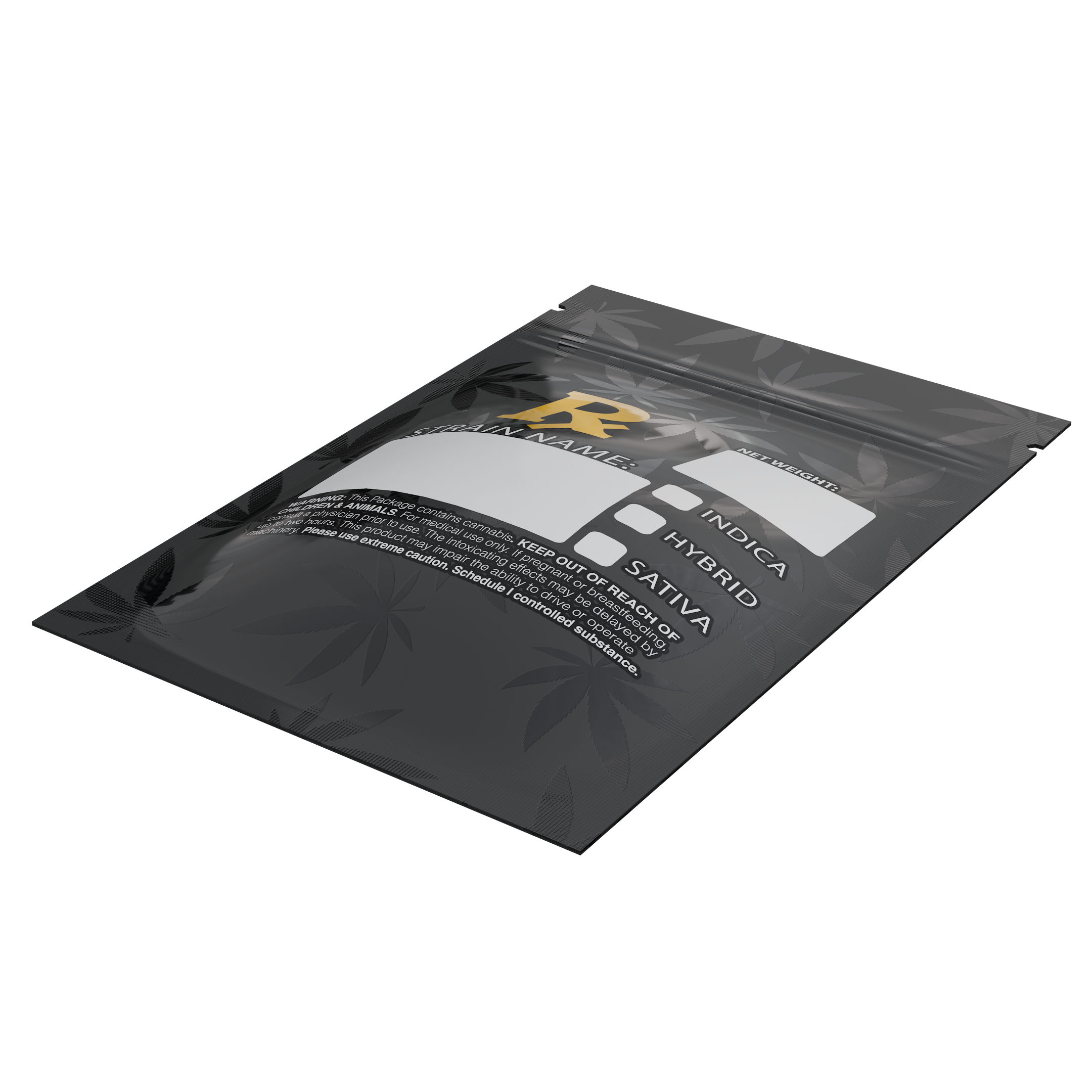 1 Gram Rx Generic Designer Custom Printed Mylar Bags (1,000 qty.) - Dragon Chewer