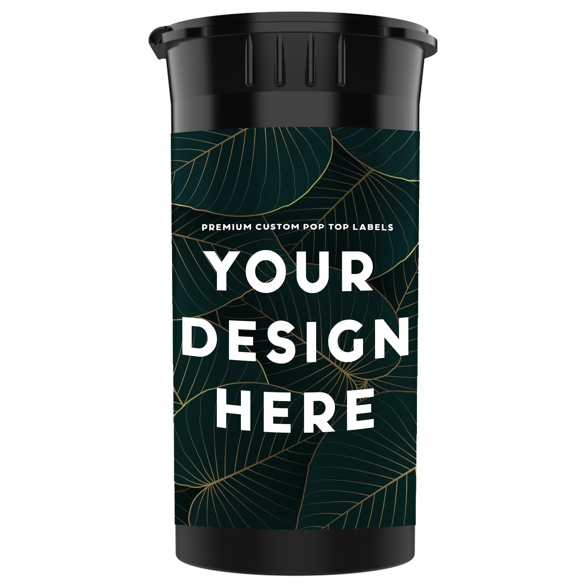 13 Dram Pop Top CR Container Premium Custom Labels (2,500 qty.) - USA MADE - Dragon Chewer