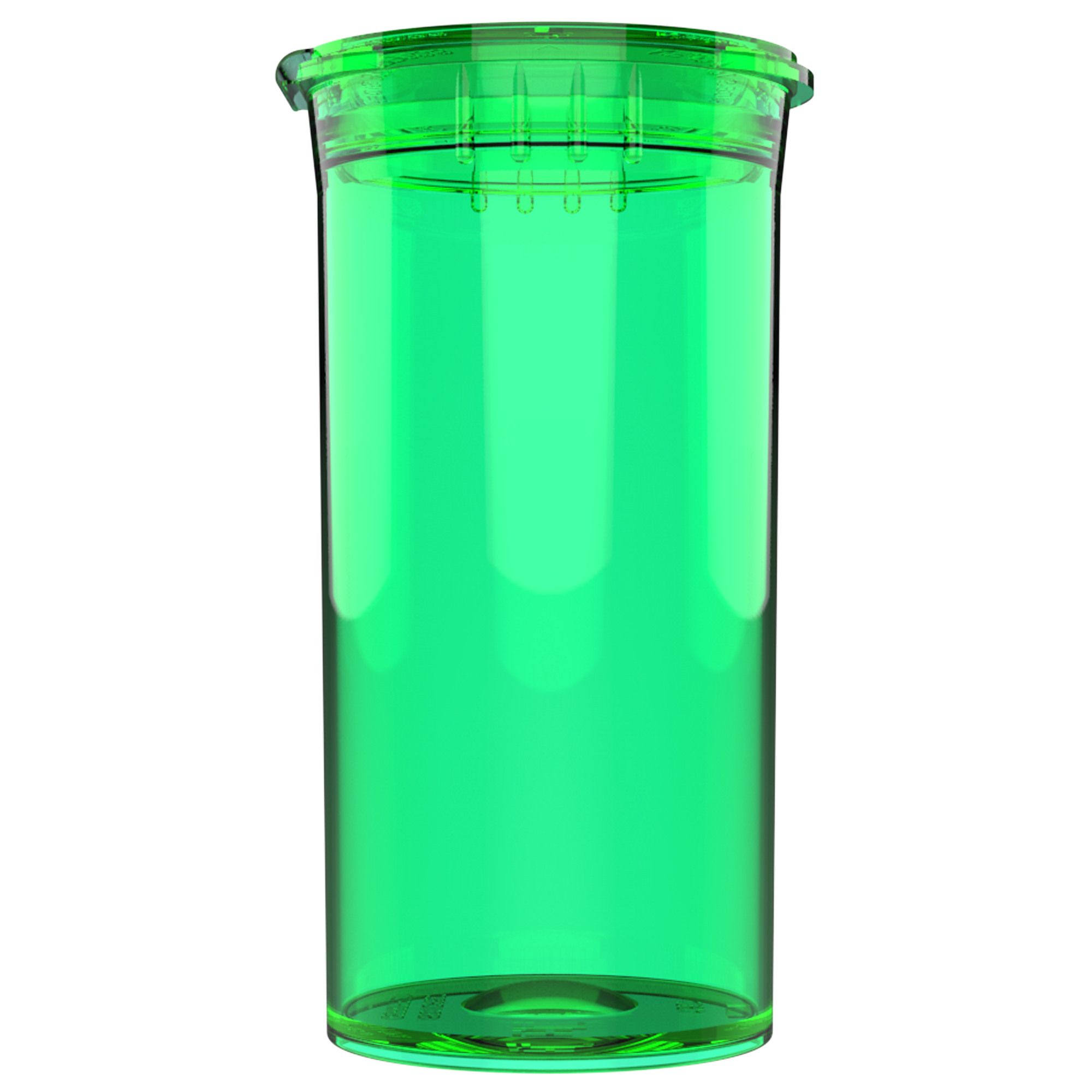 13 Dram Translucent Green Child Resistant Pop Top Bottles (315 qty.)