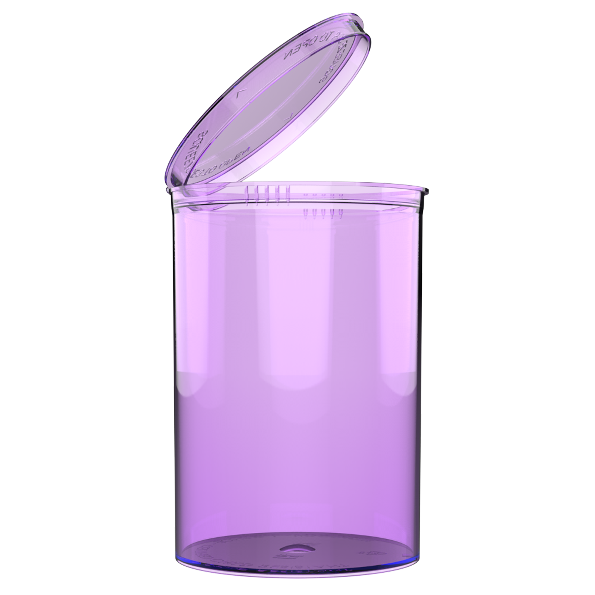 160 Dram Translucent Purple Child Resistant Pop Top Bottles (33 qty.) - Dragon Chewer