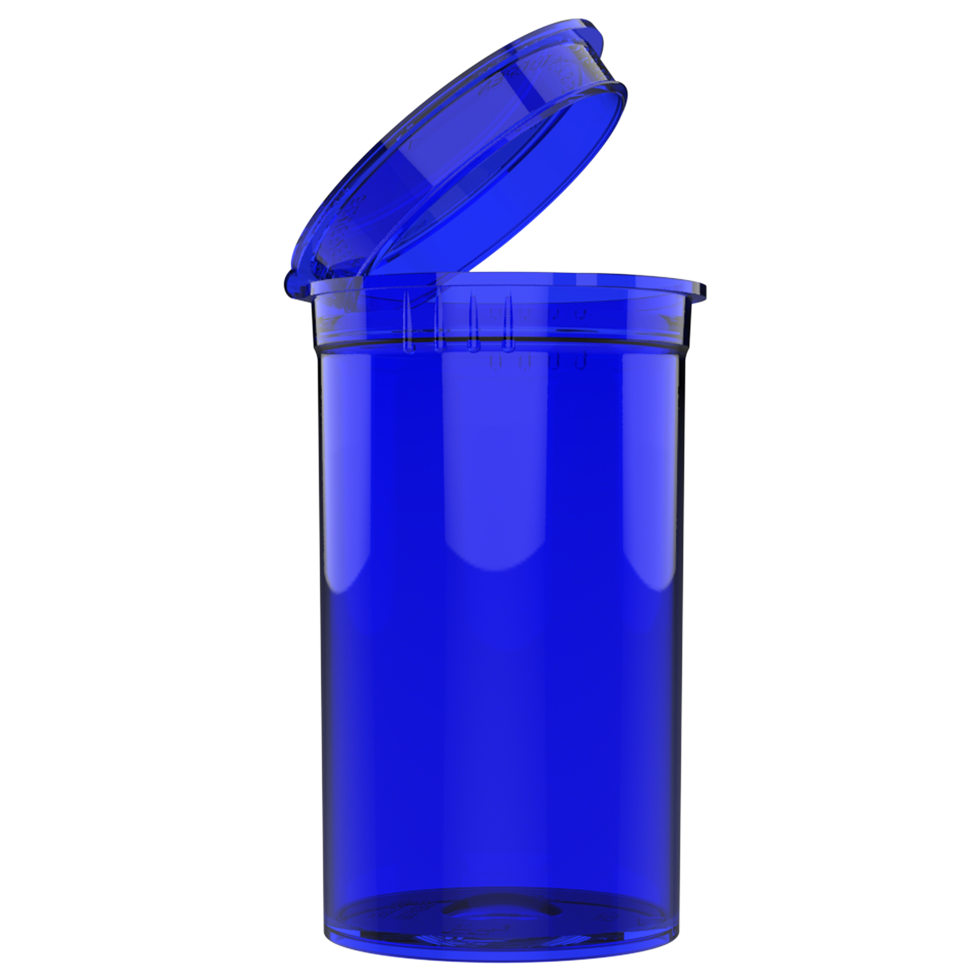 19 Dram Translucent Blue Squeeze top can cannabis marijuana packaging containers jars bottles vials dragon chewer CPSC ISO ASTM certified compliance compliant bulk airtight translucent transparent