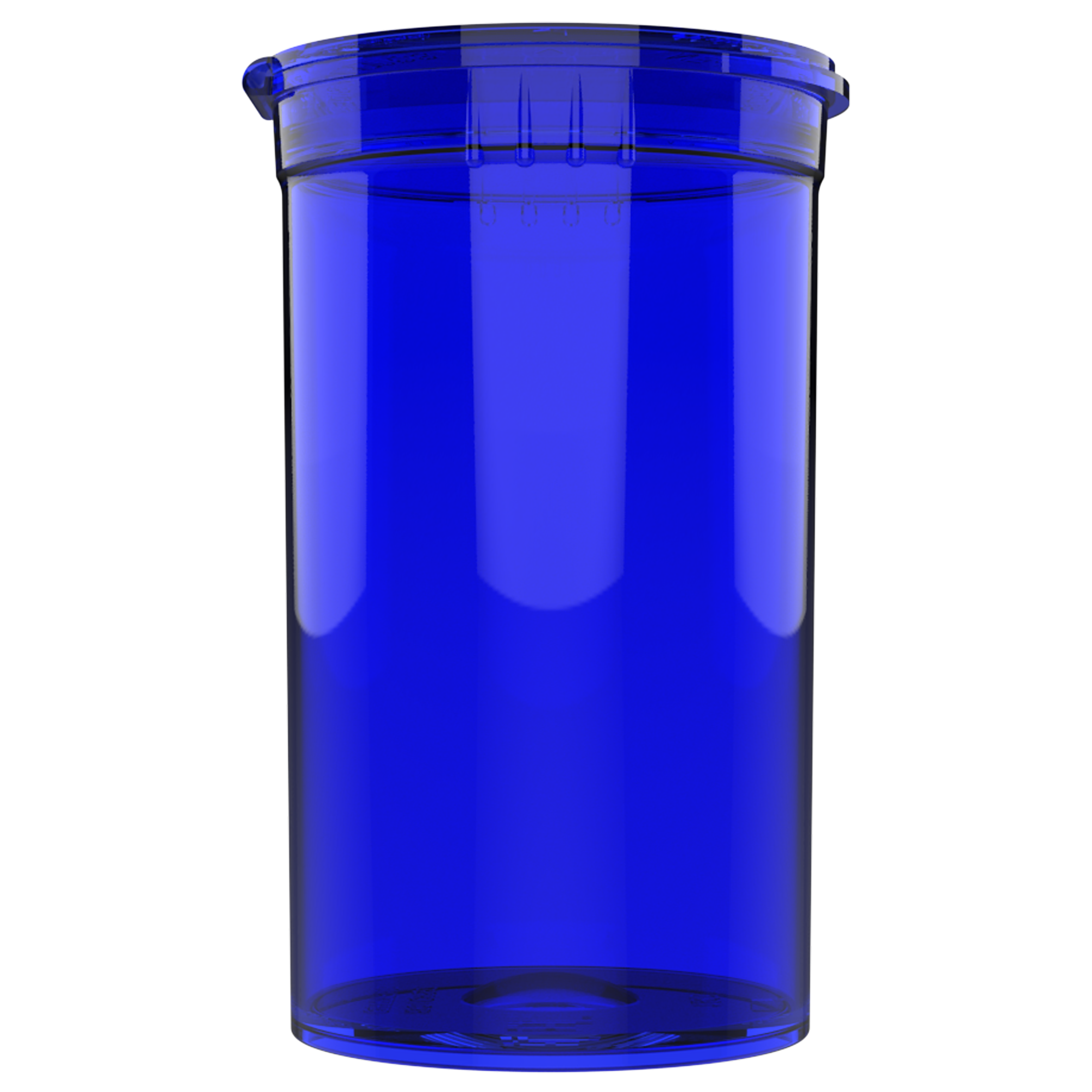 19 Dram Dragon Chewer Translucent Blue Pop Top CR Child Resistant Compliant Wholesale Packaging Storage Containers Bottles Jars 1/8th ounce 3.5 gram ounce oz cans near me USA translucent transparent