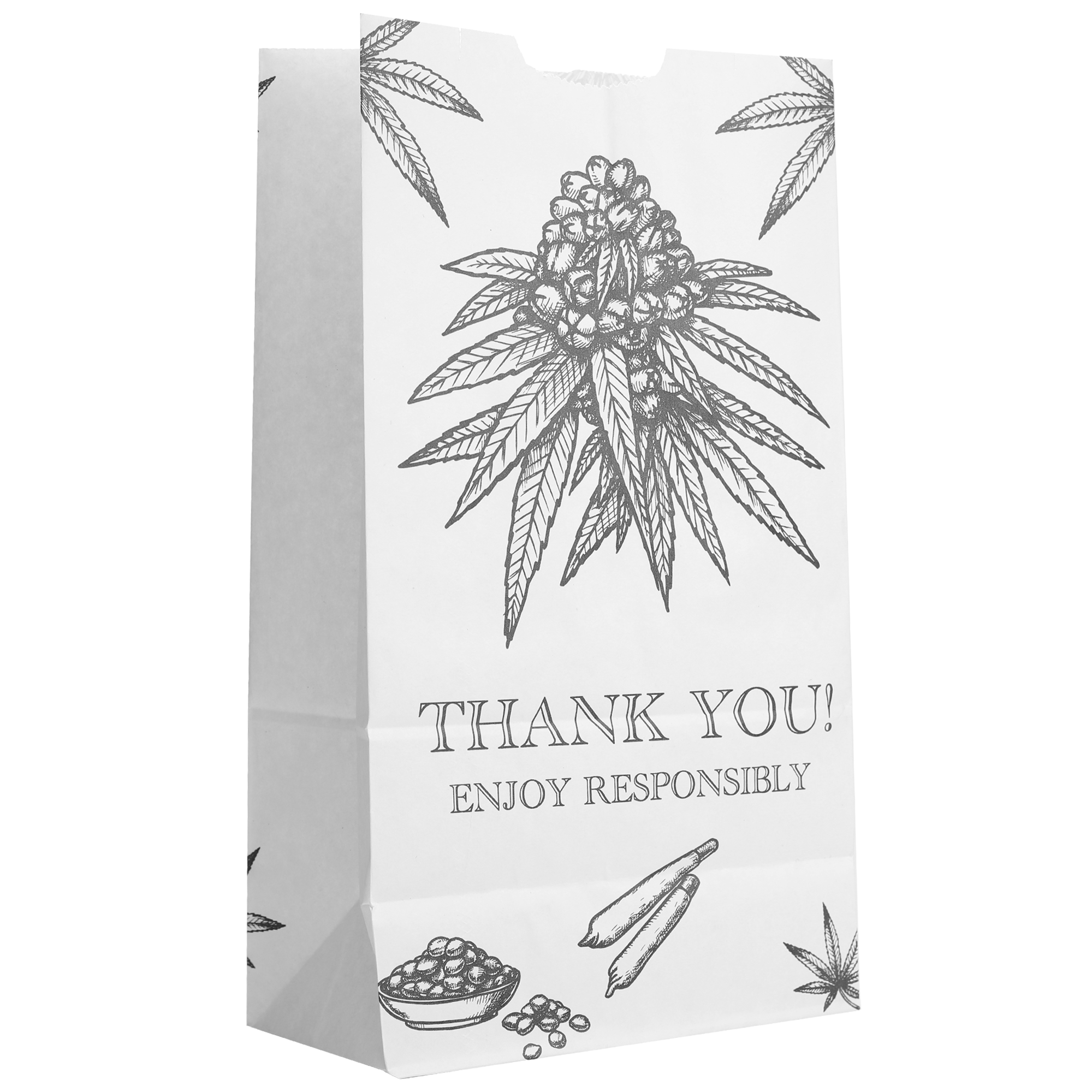 Pharmacy Style Prescription Exit Bags - Extra Large Kraft #25 (50 qty.) - Dragon Chewer