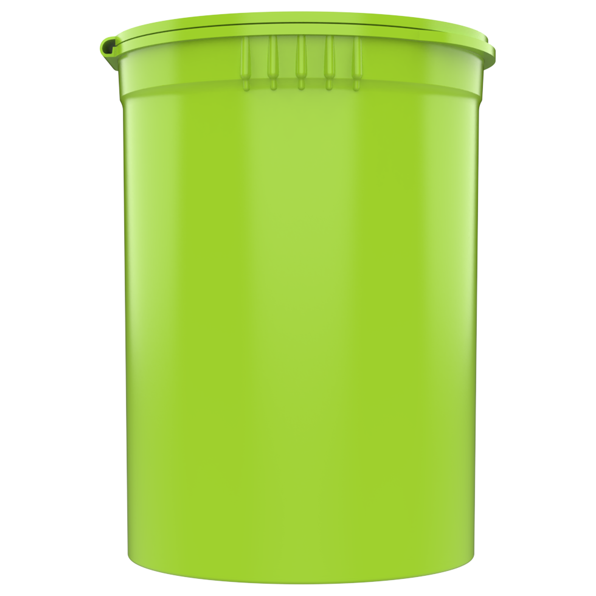 30 Dram Lime Green Opaque Plastic Pop Top Container, 150/cs