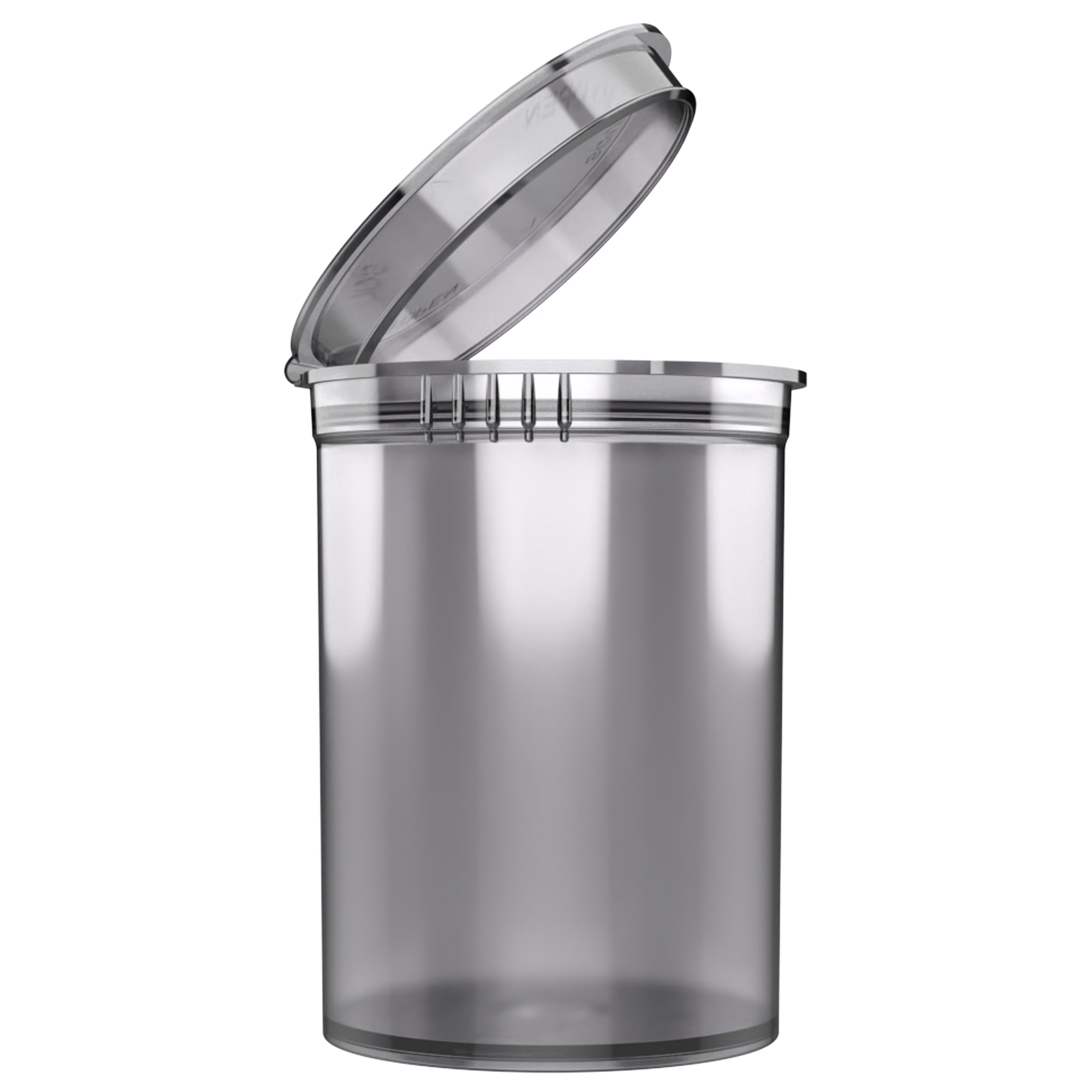 30 Dram Smoke Grey Squeeze top can cannabis marijuana packaging containers jars bottles vials dragon chewer CPSC ISO ASTM certified compliance compliant bulk airtight translucent transparent