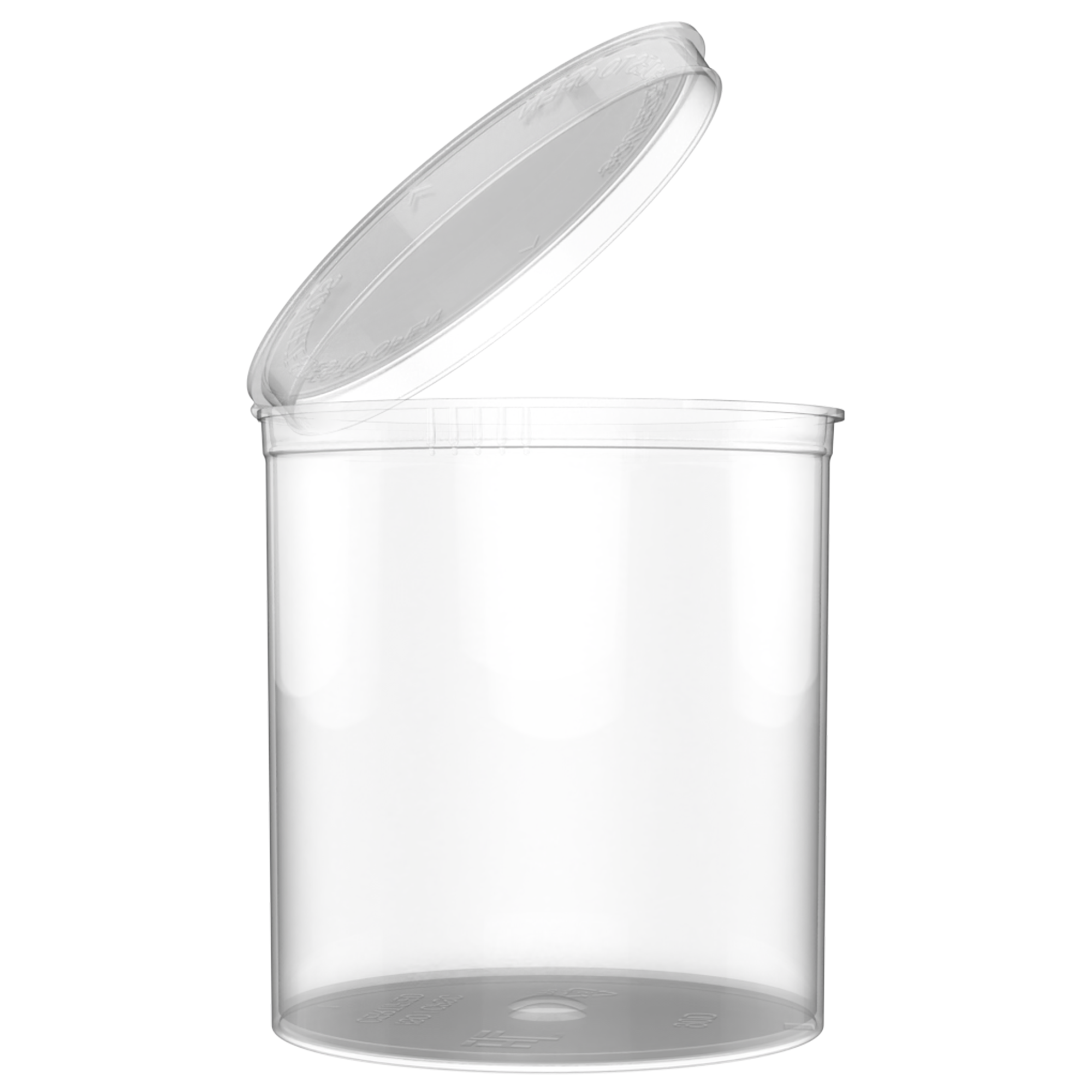 90 Dram clear translucent transparent Squeeze top can cannabis marijuana packaging containers jars bottles vials dragon chewer