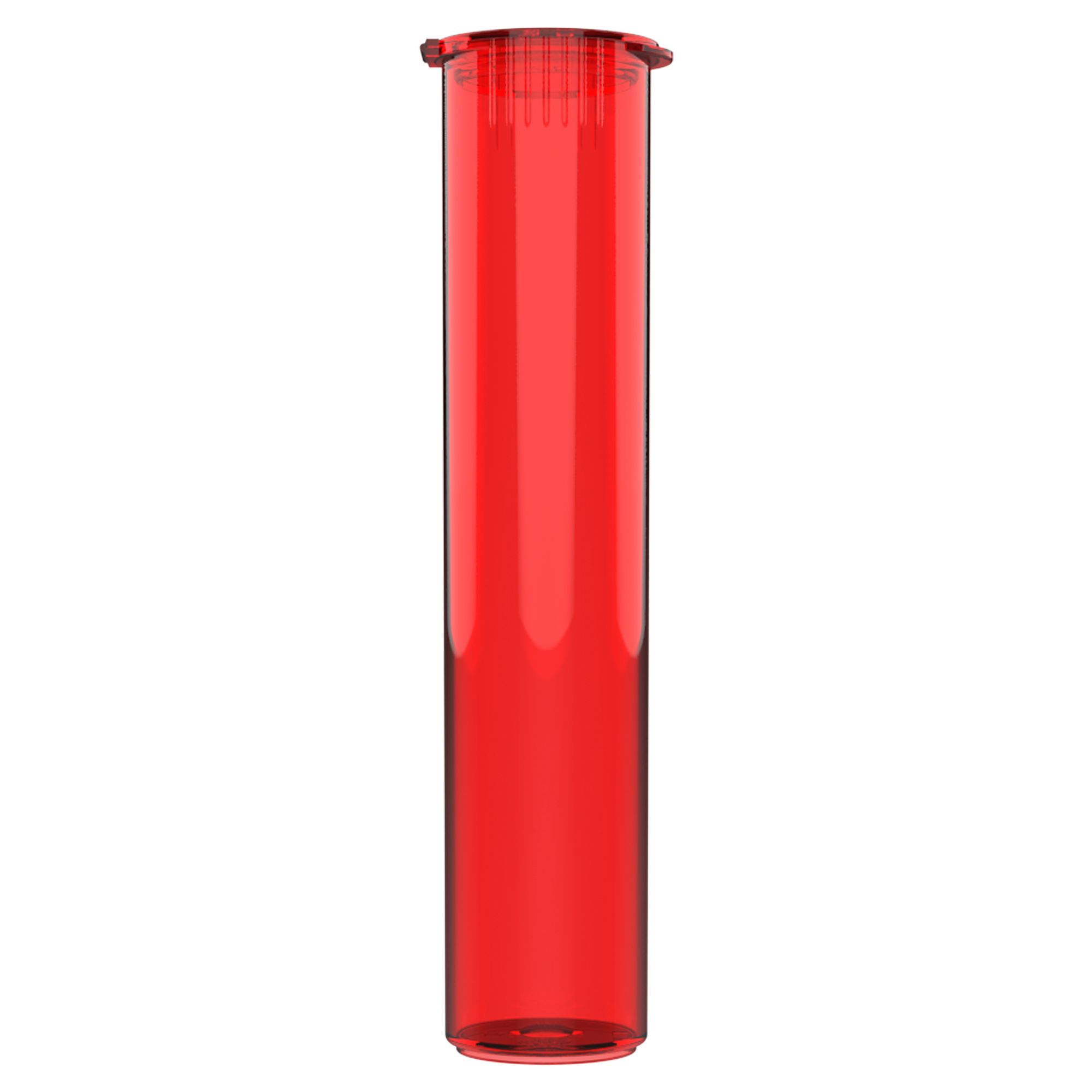 92mm Translucent Red Pop Top Pre Roll Child Resistant Tubes - (700 qty.) - Dragon Chewer