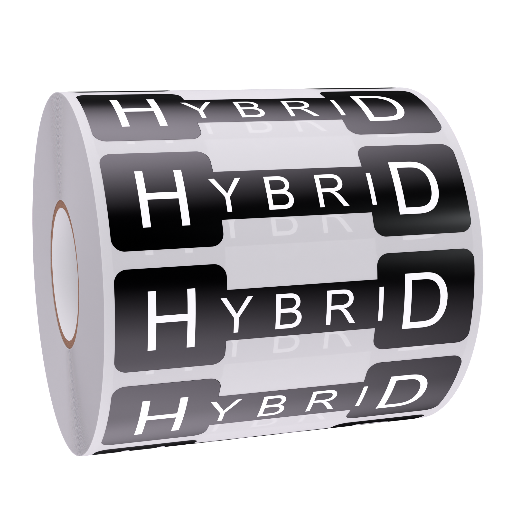 Black Tamper Evident Universal Marijuana Strain Labels - Hybrid (1,000 qty.)