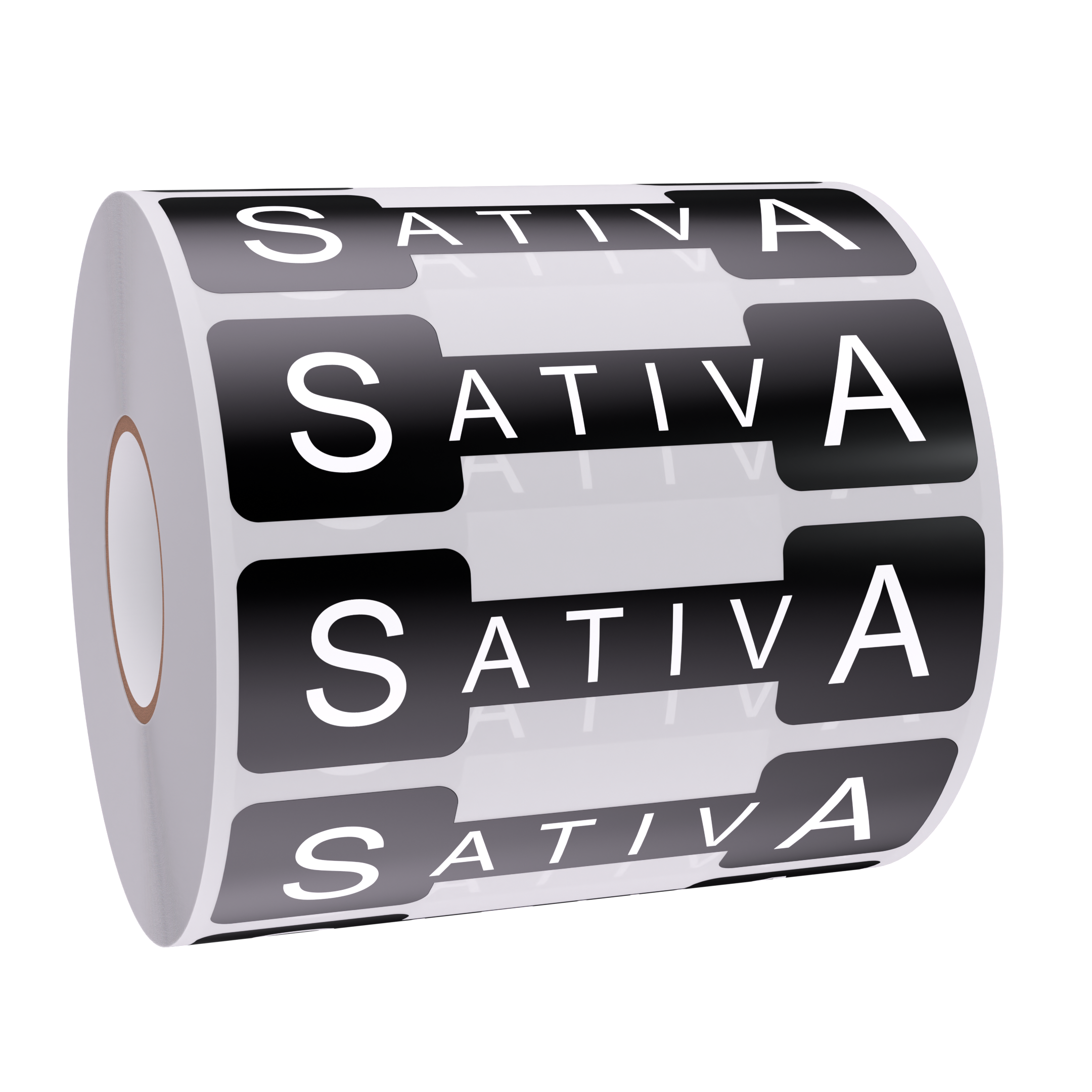 Black Tamper Evident Universal Marijuana Strain Labels - Sativa (1,000 qty.)
