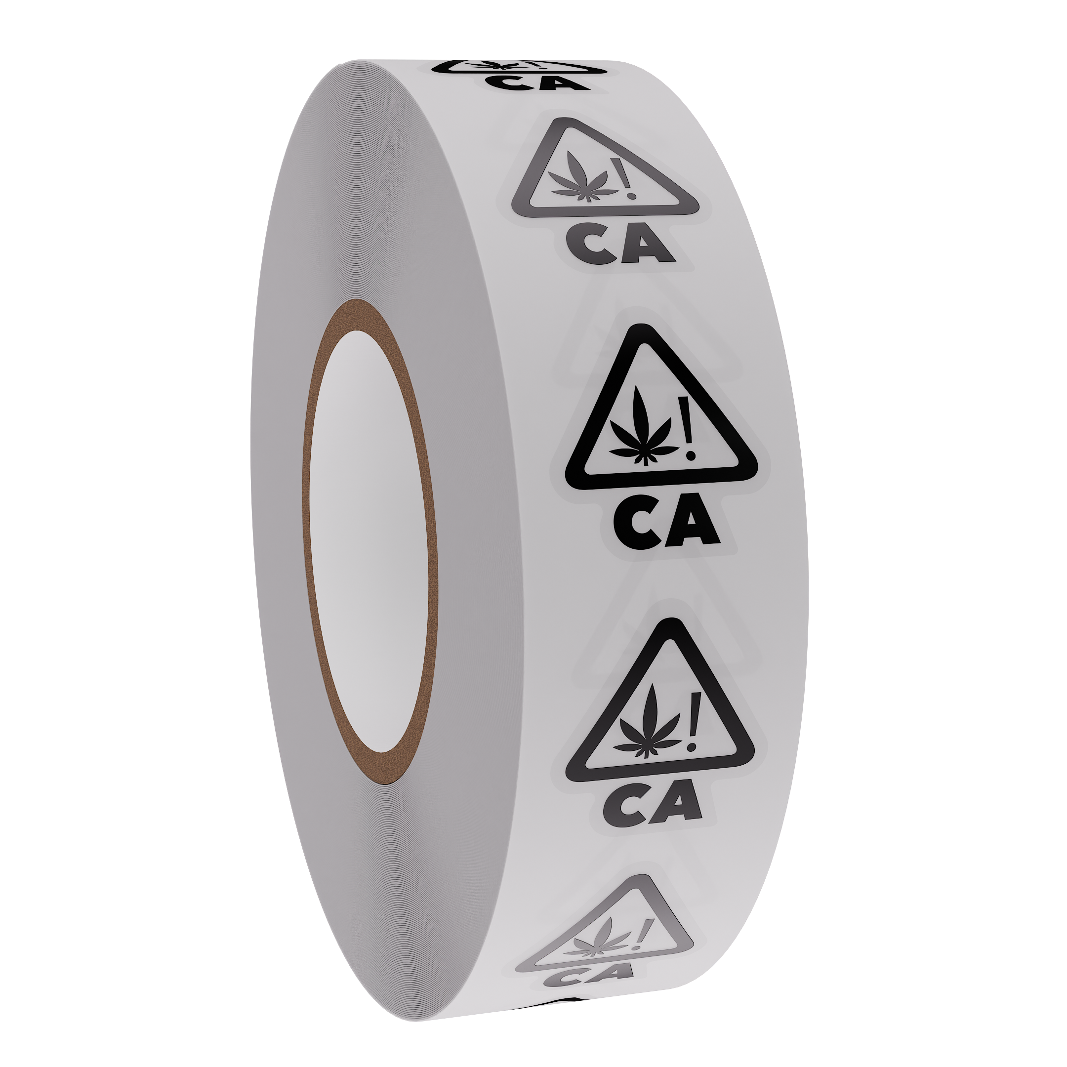 California Die Cut Clear Universal THC ! Marijuana Symbol Labels (1,000 qty.)
