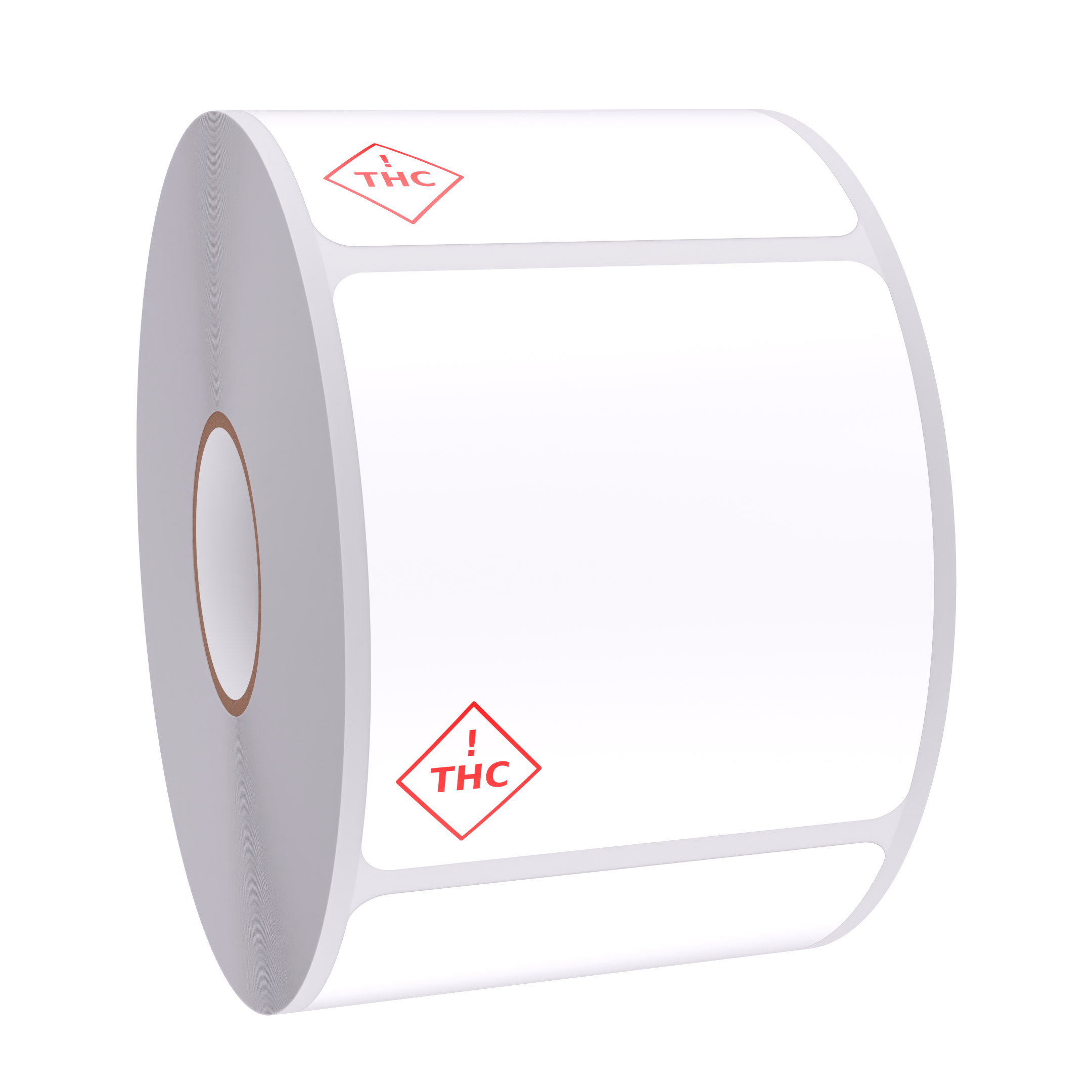 2" x 2" Colorado & Florida Thermal Recreational THC Universal Symbol Labels - BioTrack / Greenbits Portrait (750 qty.)