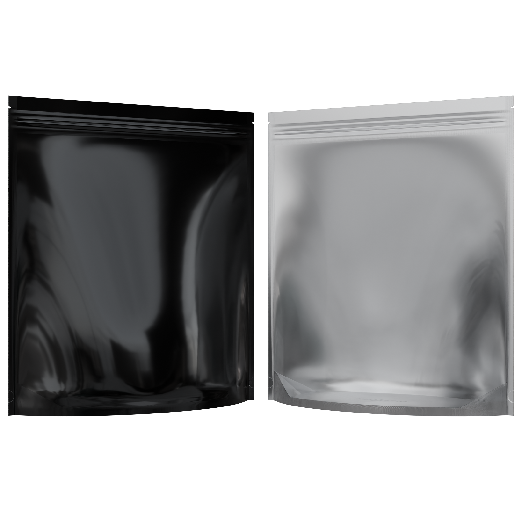 Gloss Black / Gloss Clear 1 LB Grower Mylar Bags (300 qty.) - Dragon Chewer