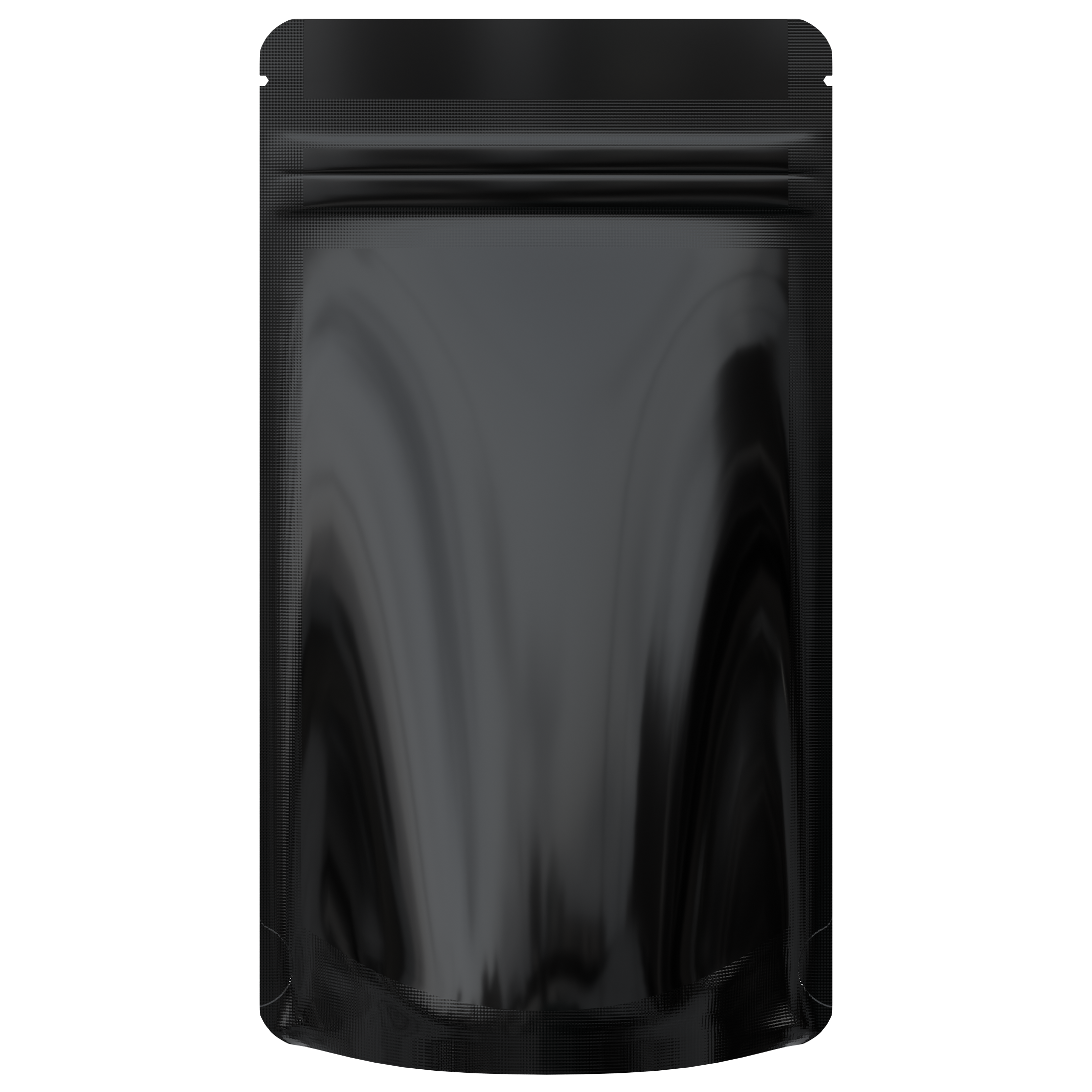 1/4th Ounce CR Exit Bags Gloss Black / Gloss Black - Tear Notch Mylar Bags - Child Resistant - (1,000 qty.) - Dragon Chewer