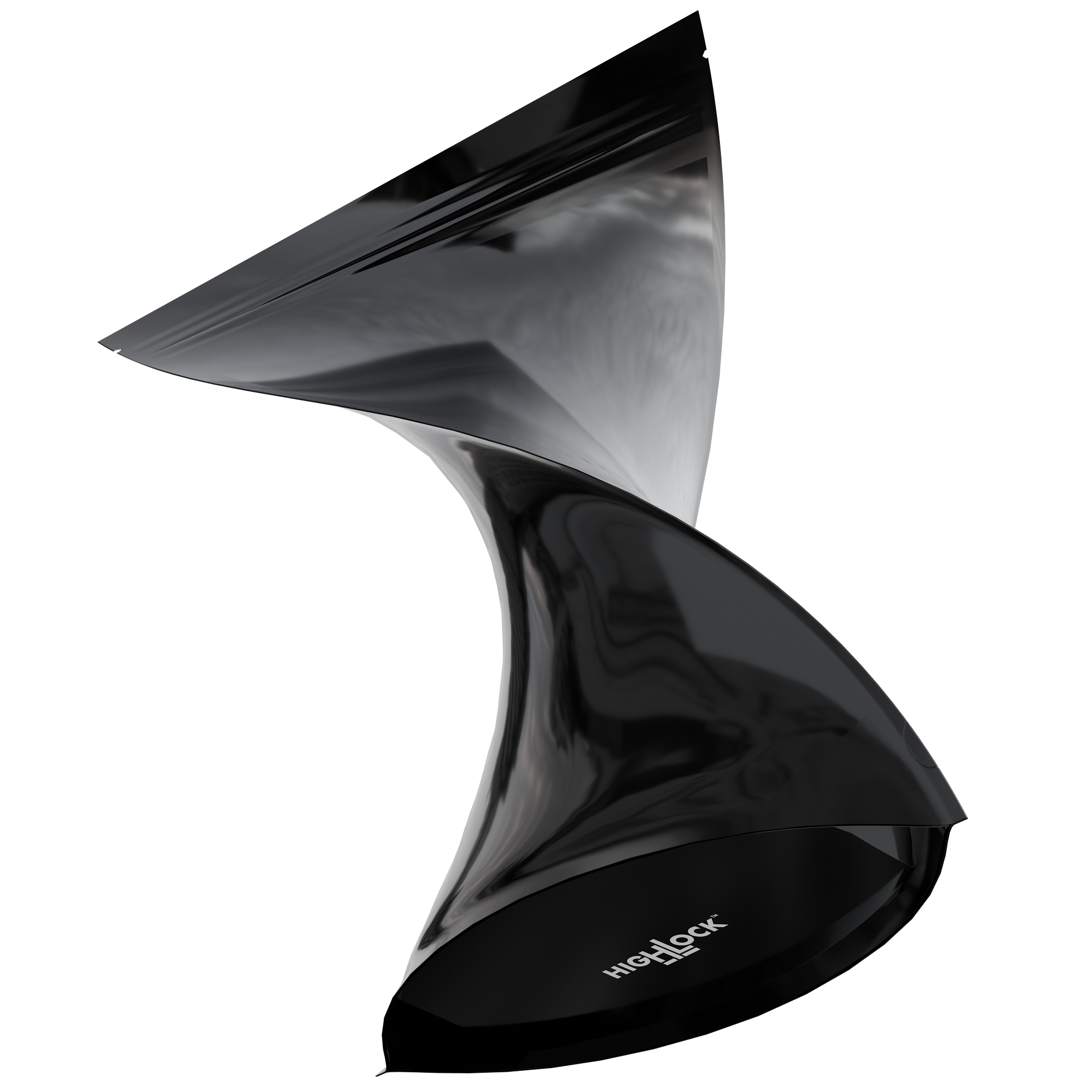 Gloss Black / Gloss Black 1 LB Grower Mylar Bags (300 qty.) - Dragon Chewer