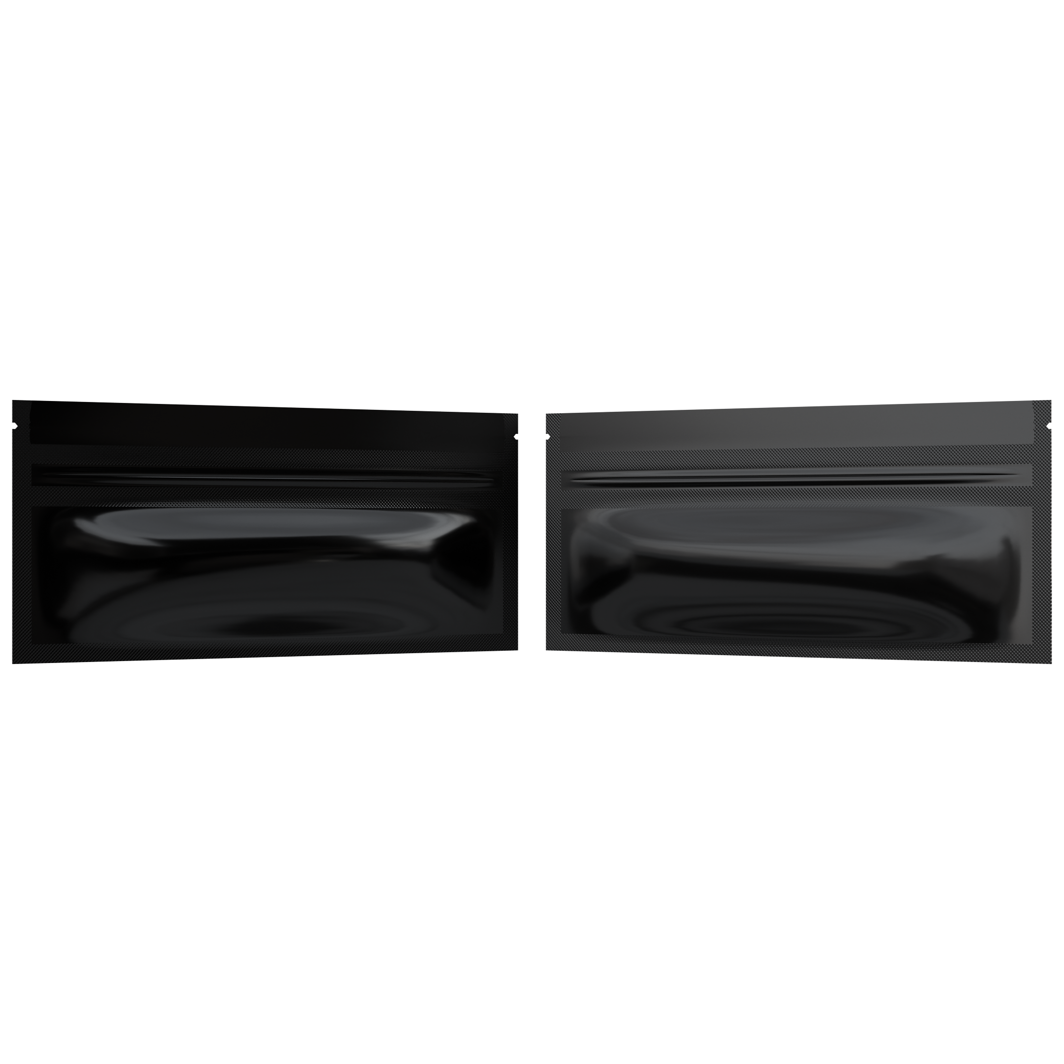 Pre Roll Gloss Black & Gloss Black Mylar Bags - (100 qty.) - Dragon Chewer