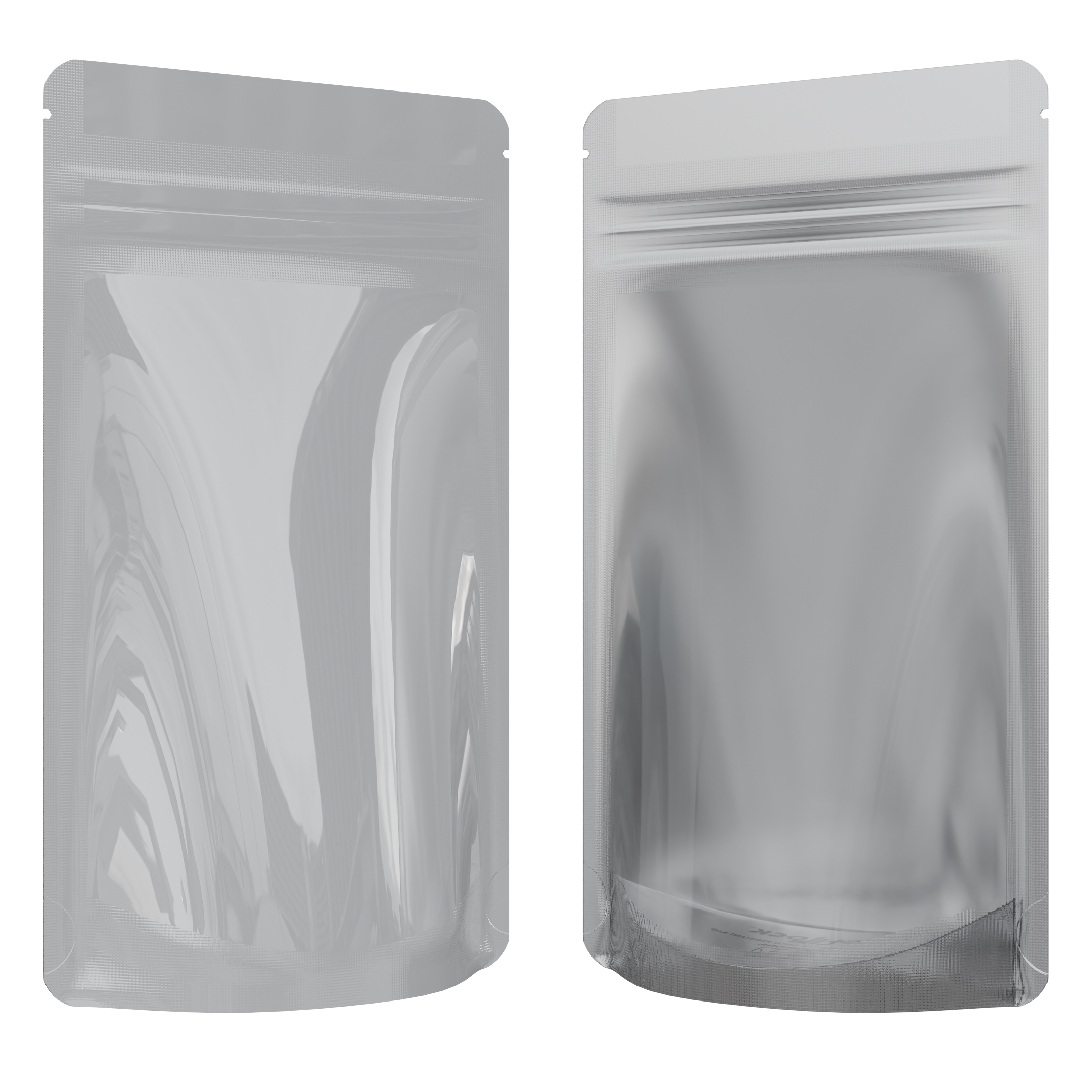 1/4th Ounce CR Exit Bags Gloss White / Gloss Clear - Tear Notch Mylar Bags - Child Resistant - (1,000 qty.) - Dragon Chewer