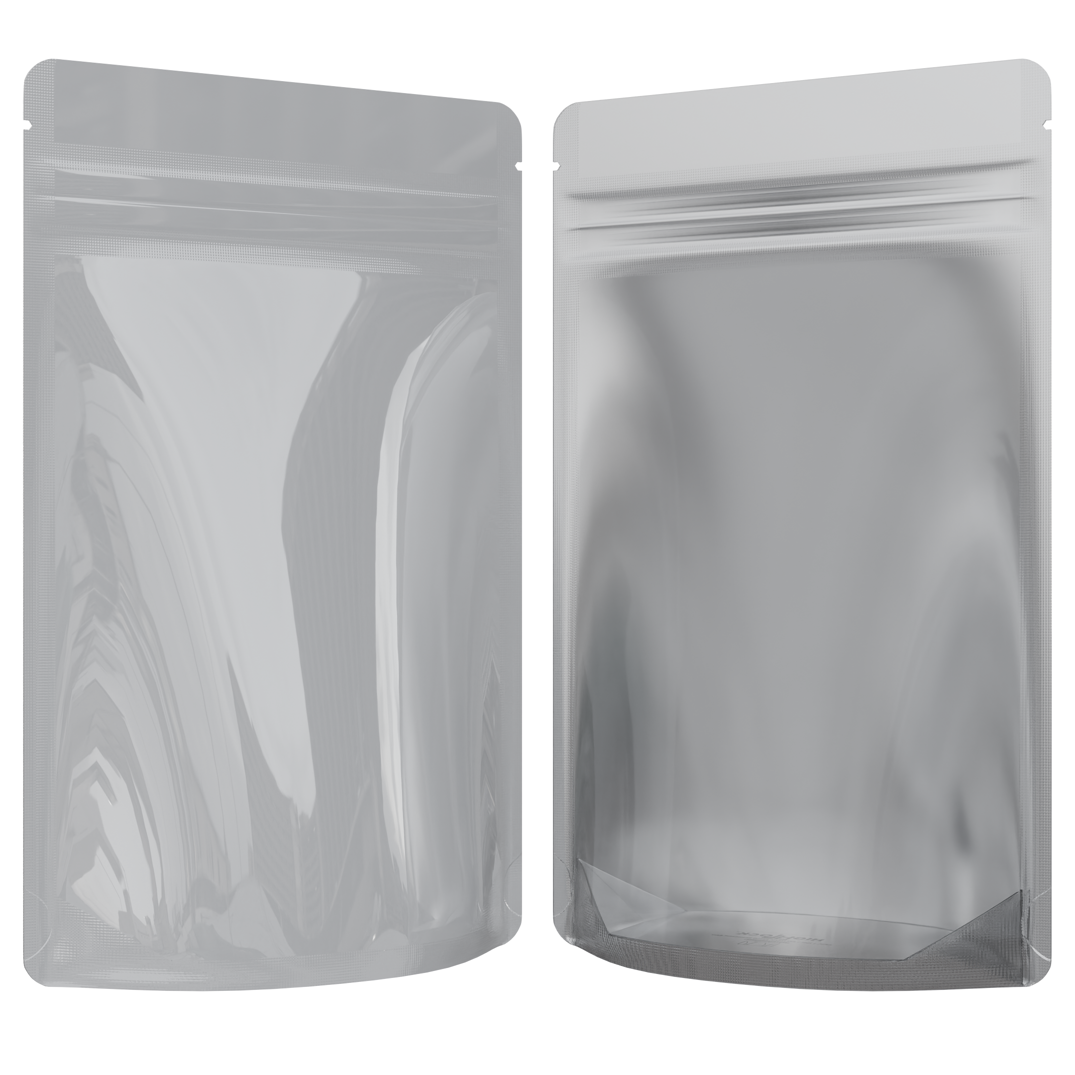 1/2 Ounce CR Exit Bags Gloss White / Gloss Clear - Tear Notch Mylar Bags - Child Resistant - (1,000 qty.) - Dragon Chewer