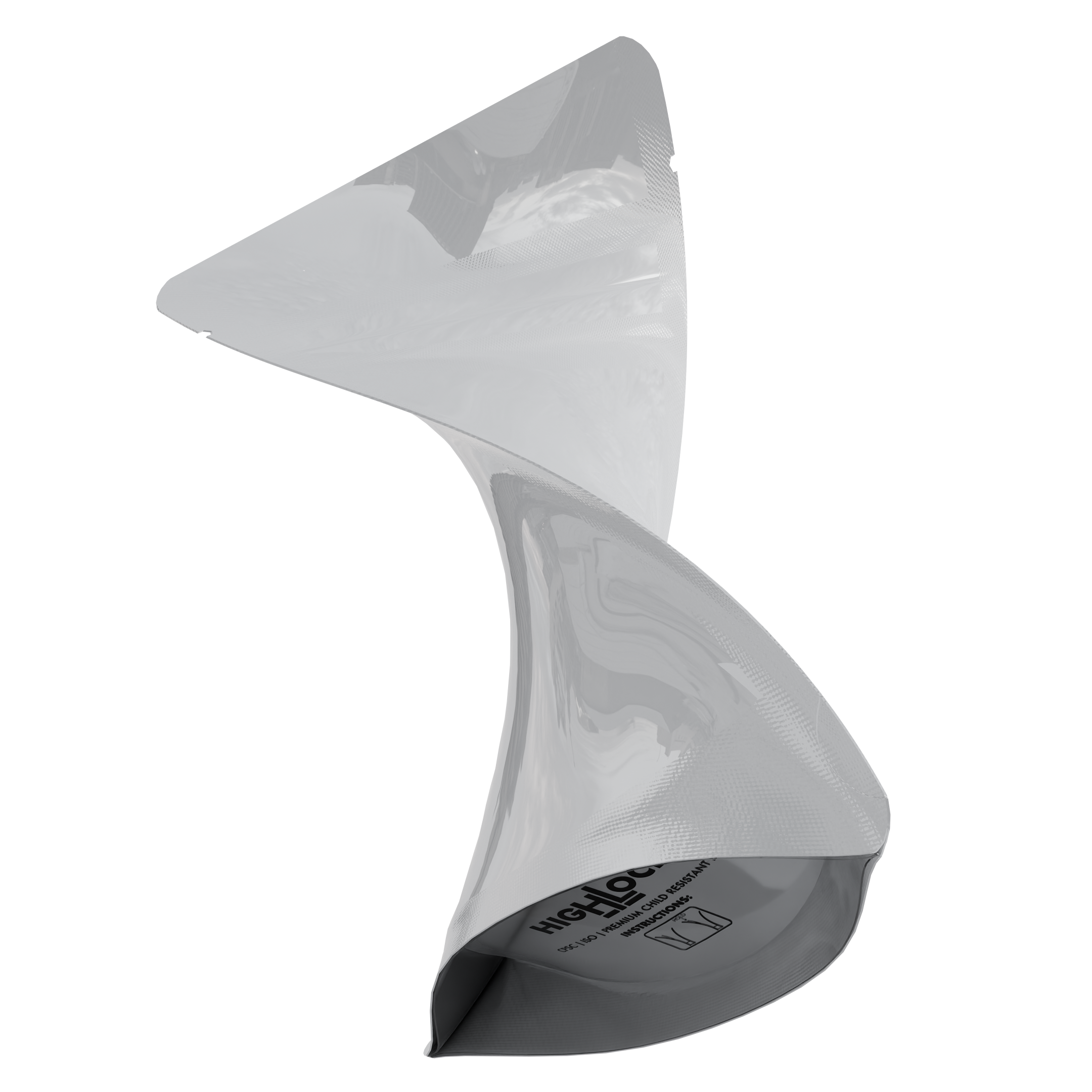 1/8th Ounce 3.5g CR Exit Bags Gloss White Opaque Mylar Bags