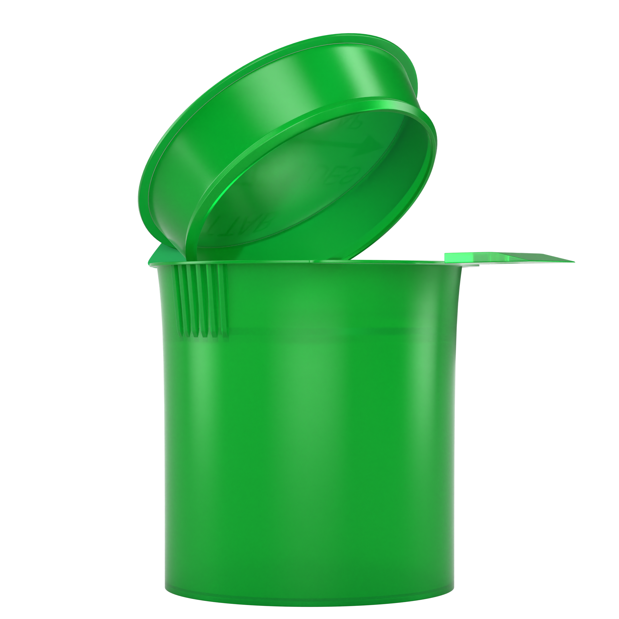 6 Dram Green Child Resistant Latch Top Pop Top Bottles (300 qty.)