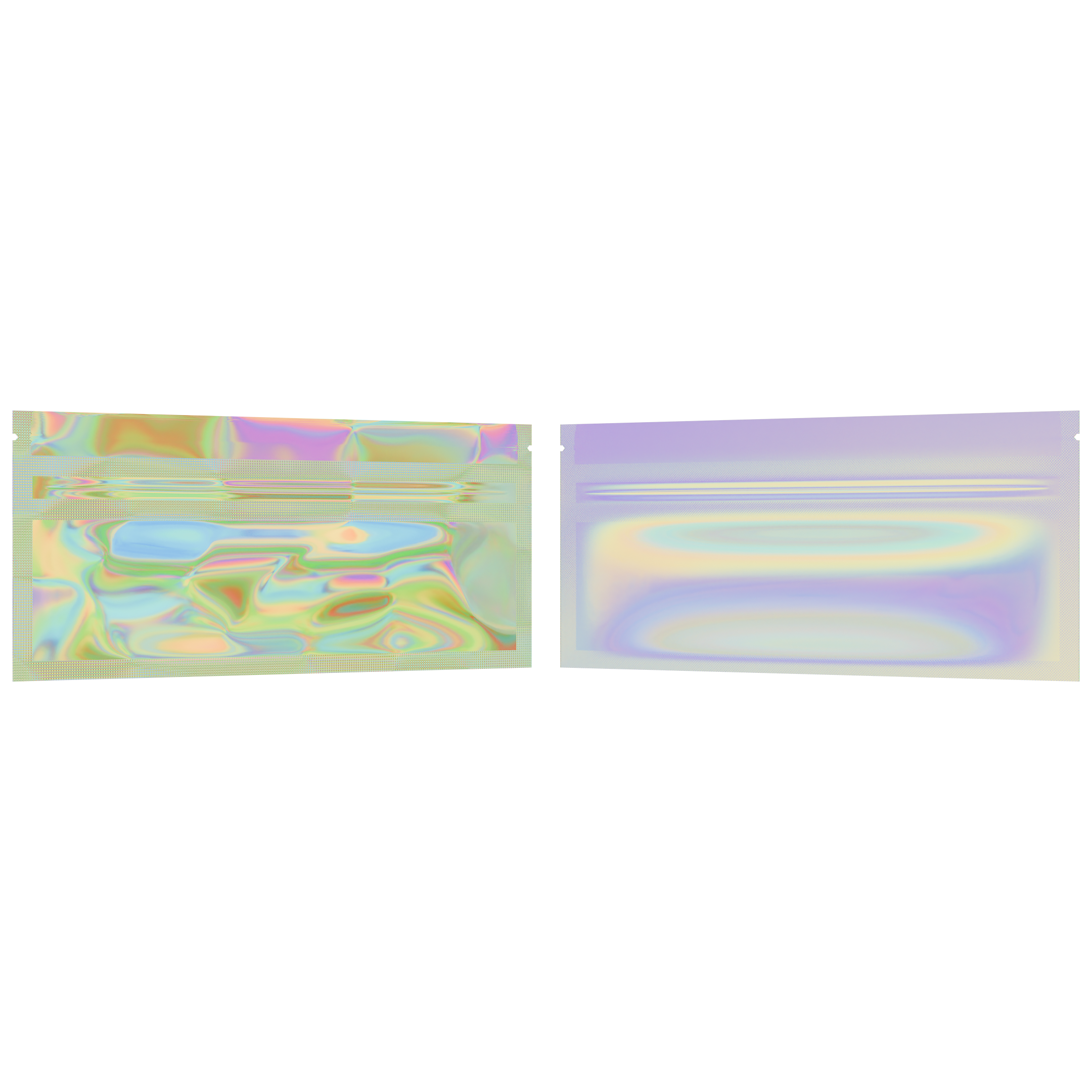 Pre Roll Gloss Holographic & Clear Mylar Bags - (100 qty.) - Dragon Chewer