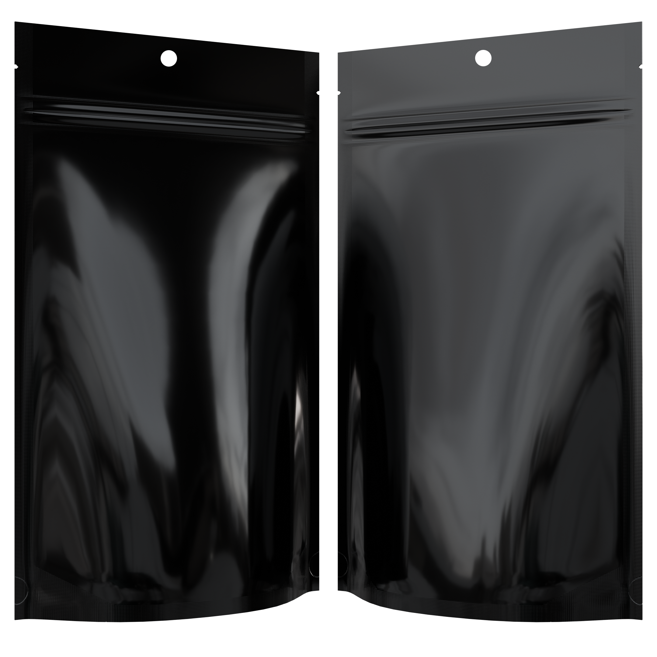 Gloss Black Opaque Dragon Chewer 14g gram 1/2 ounce smell proof mylar bags by HIGHLOCK. Best thick wholesale bulk dispensary custom child resistant packaging 420 barrier bags tamper evident resealable large food storage near me nearby 5x8x2 hang hole