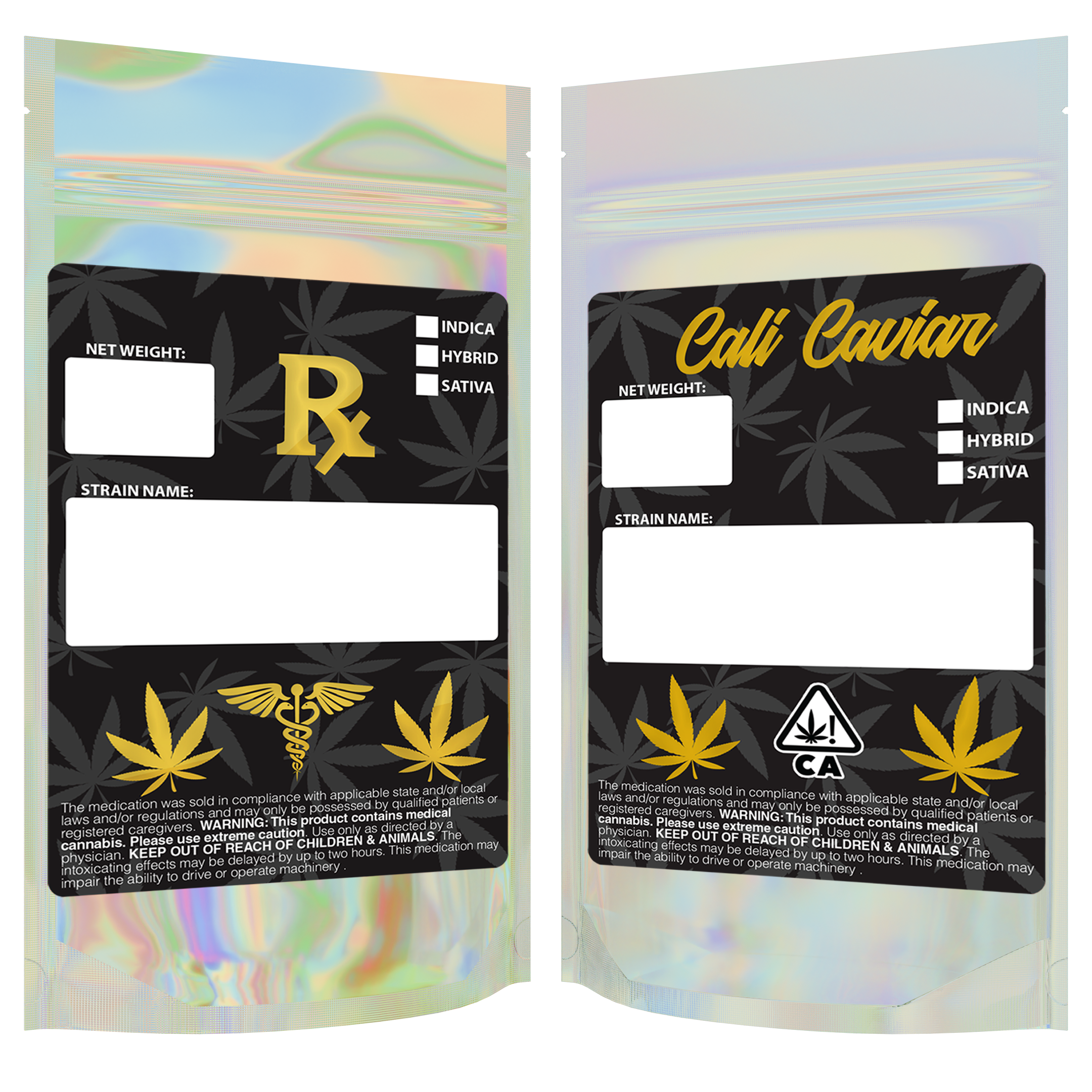 gloss holographic clear vista translucent transparent Dragon Chewer 14g gram 1/2 ounce smell proof mylar bags by HIGHLOCK. Custom labels stickers designer rx 100 pack. Best thick wholesale bulk dispensary custom child resistant packaging 420 barrier bags tamper evident resealable large food storage 5x8x2