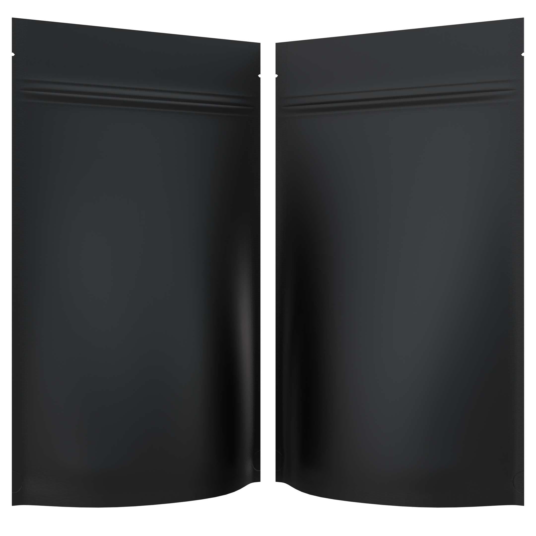 Matte Black Opaque Dragon Chewer 14g gram 1/2 ounce smell proof mylar bags by HIGHLOCK. Best thick wholesale bulk dispensary custom child resistant packaging 420 barrier bags tamper evident resealable large food storage 5x8x2 50 bulk pack