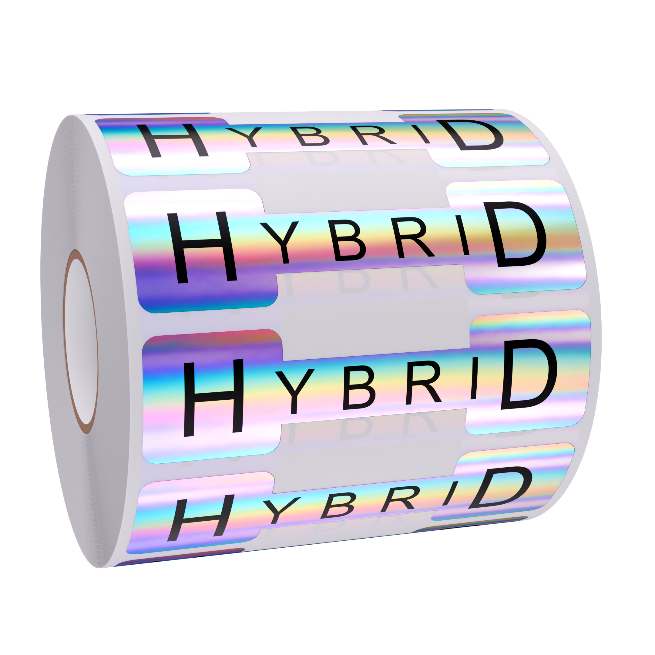 Holographic Silver Tamper Evident Universal Marijuana Strain Labels - Hybrid (1,000 qty.)
