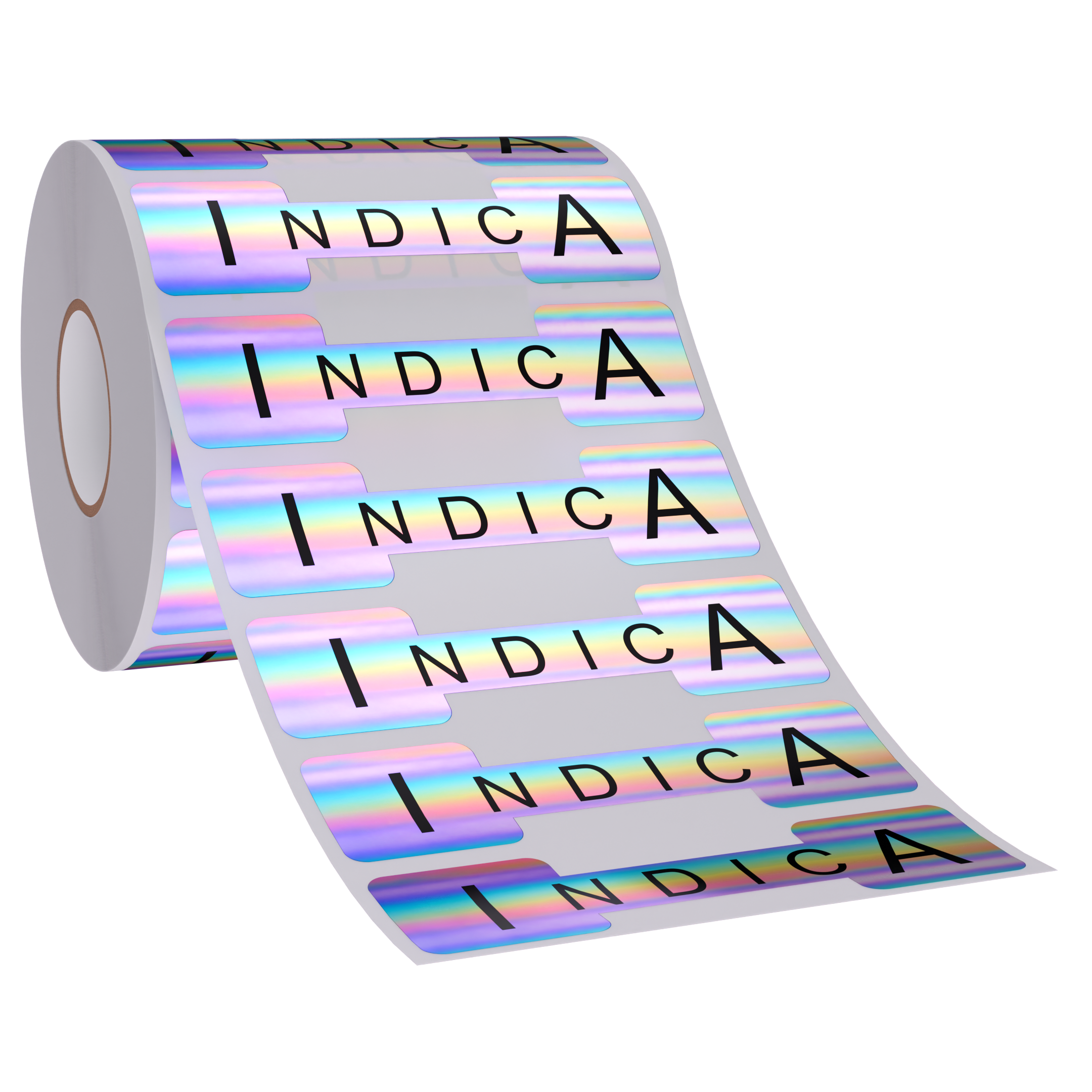 Holographic Silver Tamper Evident Universal Marijuana Strain Labels - Indica (1,000 qty.)