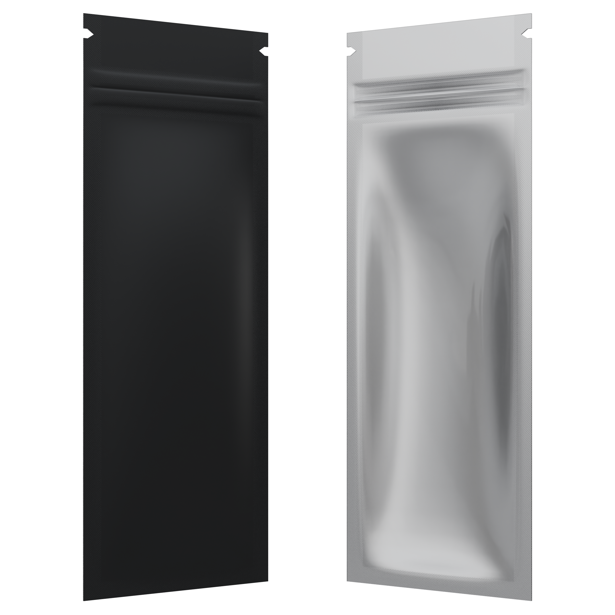 Pre Roll Top Disposable Zipper CR Exit Mylar Bags Matte Black / Gloss Clear - 2.16" x 6"- Child Resistant - (1,000 qty.) - Dragon Chewer