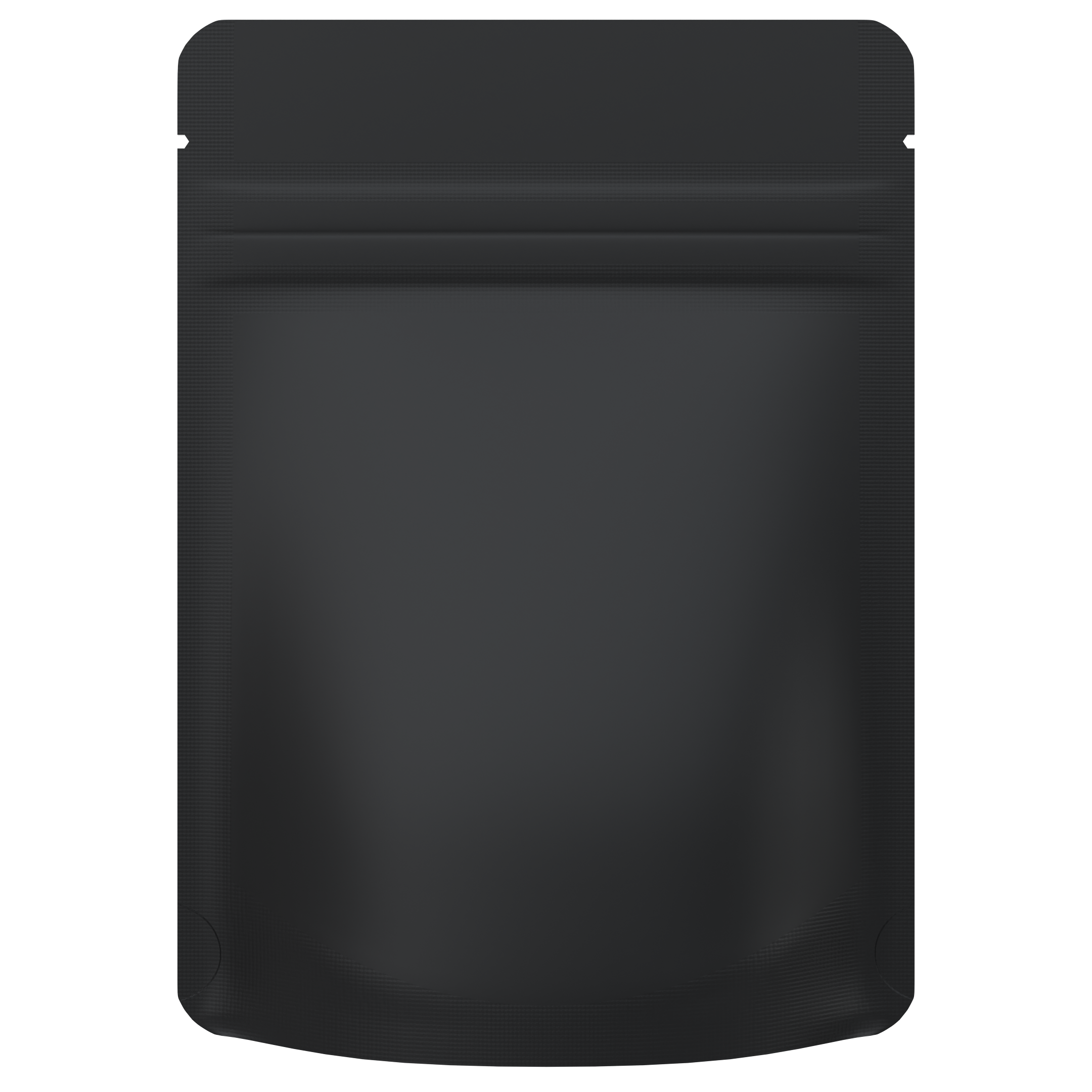 1/8th Ounce 3.5g CR Exit Bags Matte Black / Gloss Clear - Tear Notch Mylar Bags - Child Resistant - (1,000 qty.) - Dragon Chewer