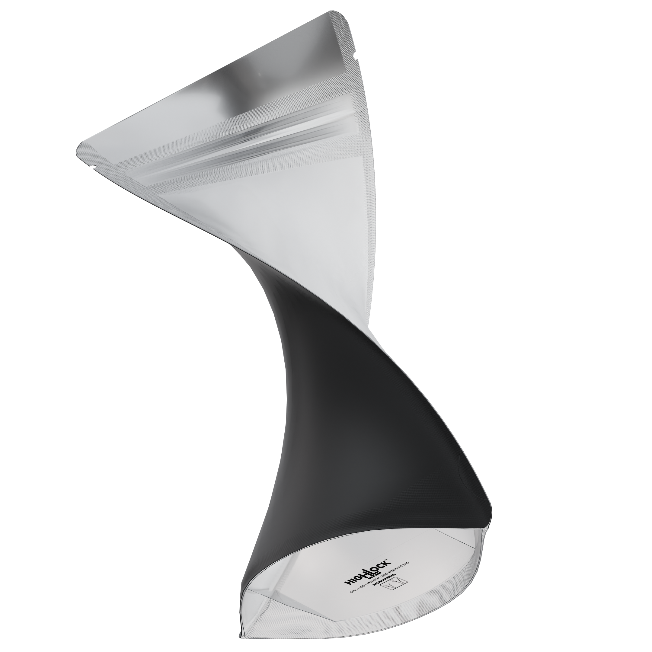 1/2 Ounce CR Exit Bags Matte Black / Gloss Clear - Tear Notch Mylar Bags - Child Resistant - (1,000 qty.) - Dragon Chewer