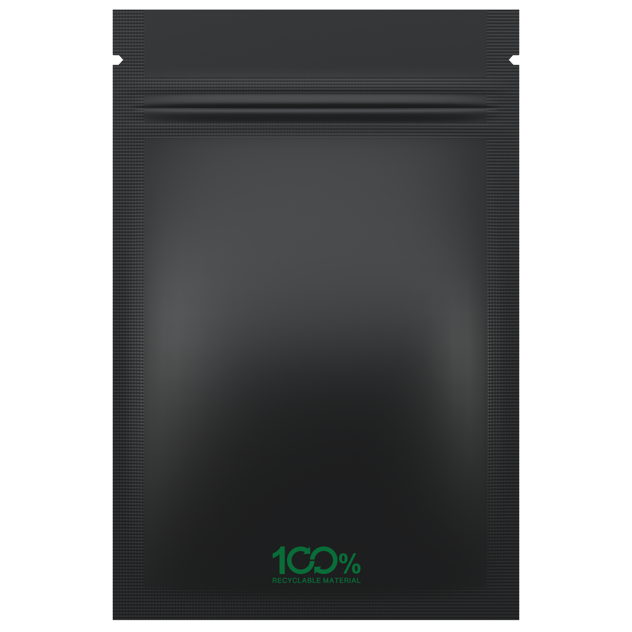 1 Gram Matte Black & Matte Black Mylar Bags - 100% Recyclable (1000 qty.) - Dragon Chewer