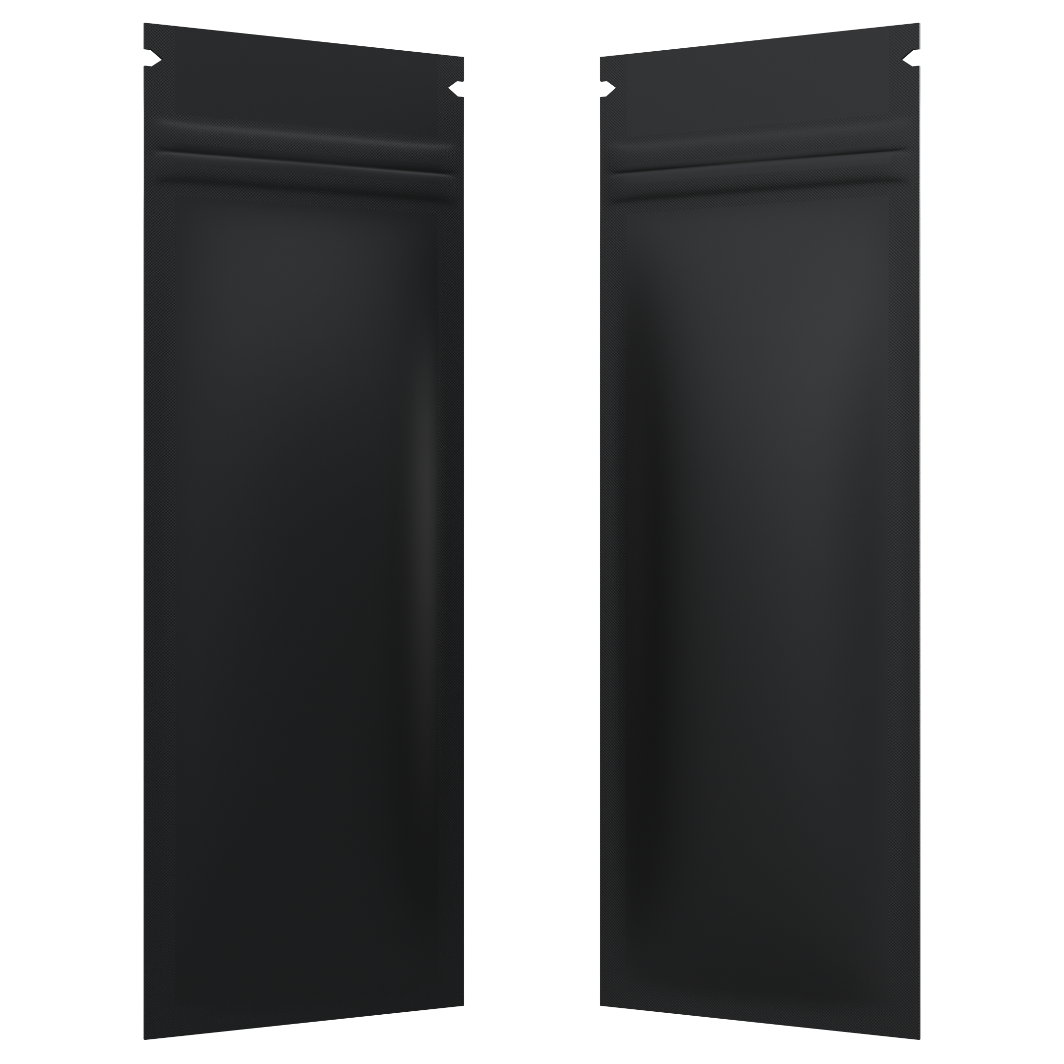 Pre Roll Top Disposable Zipper CR Exit Mylar Bags Matte Black / Matte Black - 2.16" x 6"- Child Resistant - (1,000 qty.) - Dragon Chewer