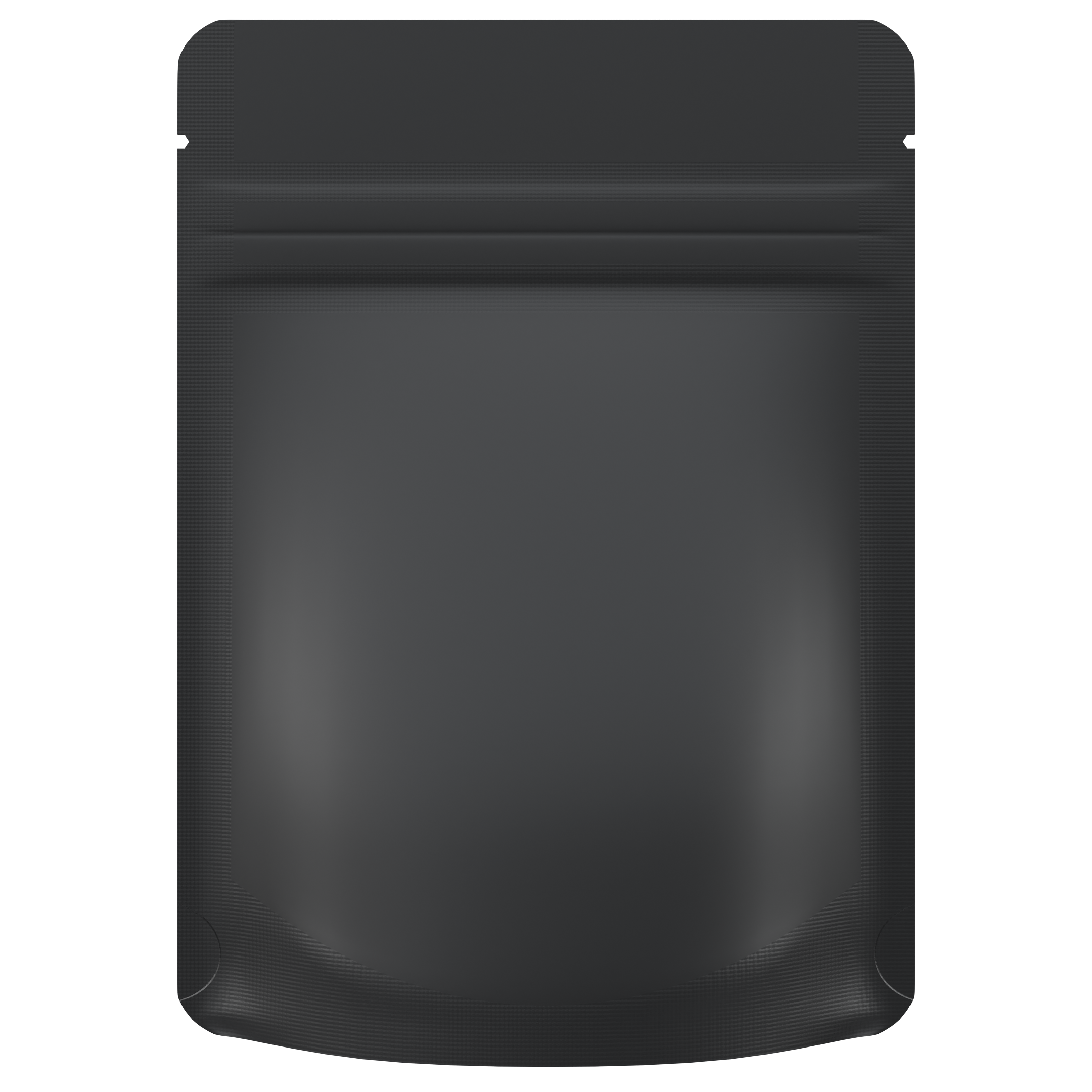1/8th Ounce 3.5g CR Exit Bags Matte Black / Matte Black - Tear Notch Mylar Bags - Child Resistant - (1,000 qty.) - Dragon Chewer