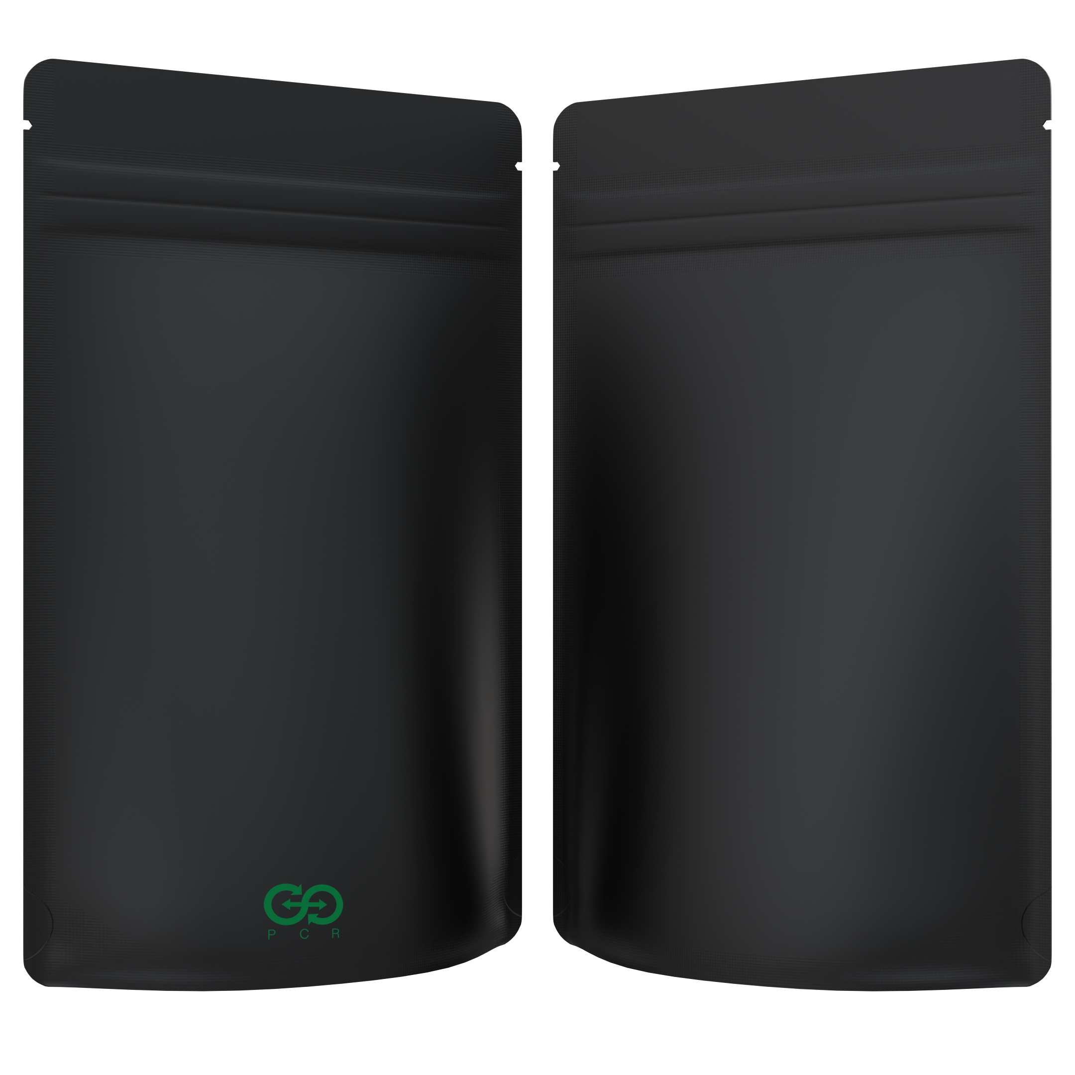 Child Resistant PCR Exit Bags Wholesale — 1/4 Oz 7g Matte Black Dispensary Mylar (1000 qty)