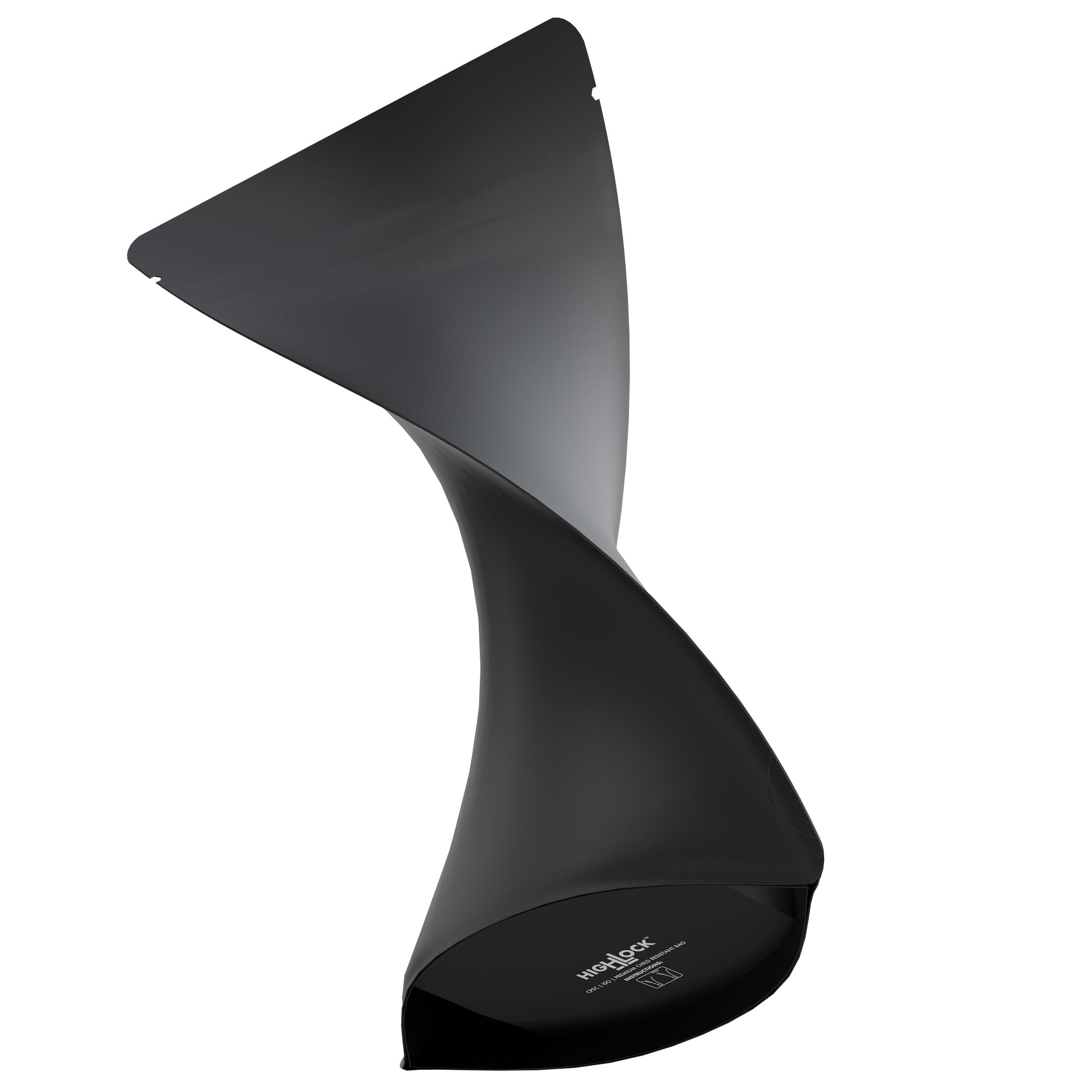 1/2 Ounce CR Exit Bags Matte Black / Matte Black - Tear Notch Mylar Bags - Child Resistant - (1,000 qty.) - Dragon Chewer