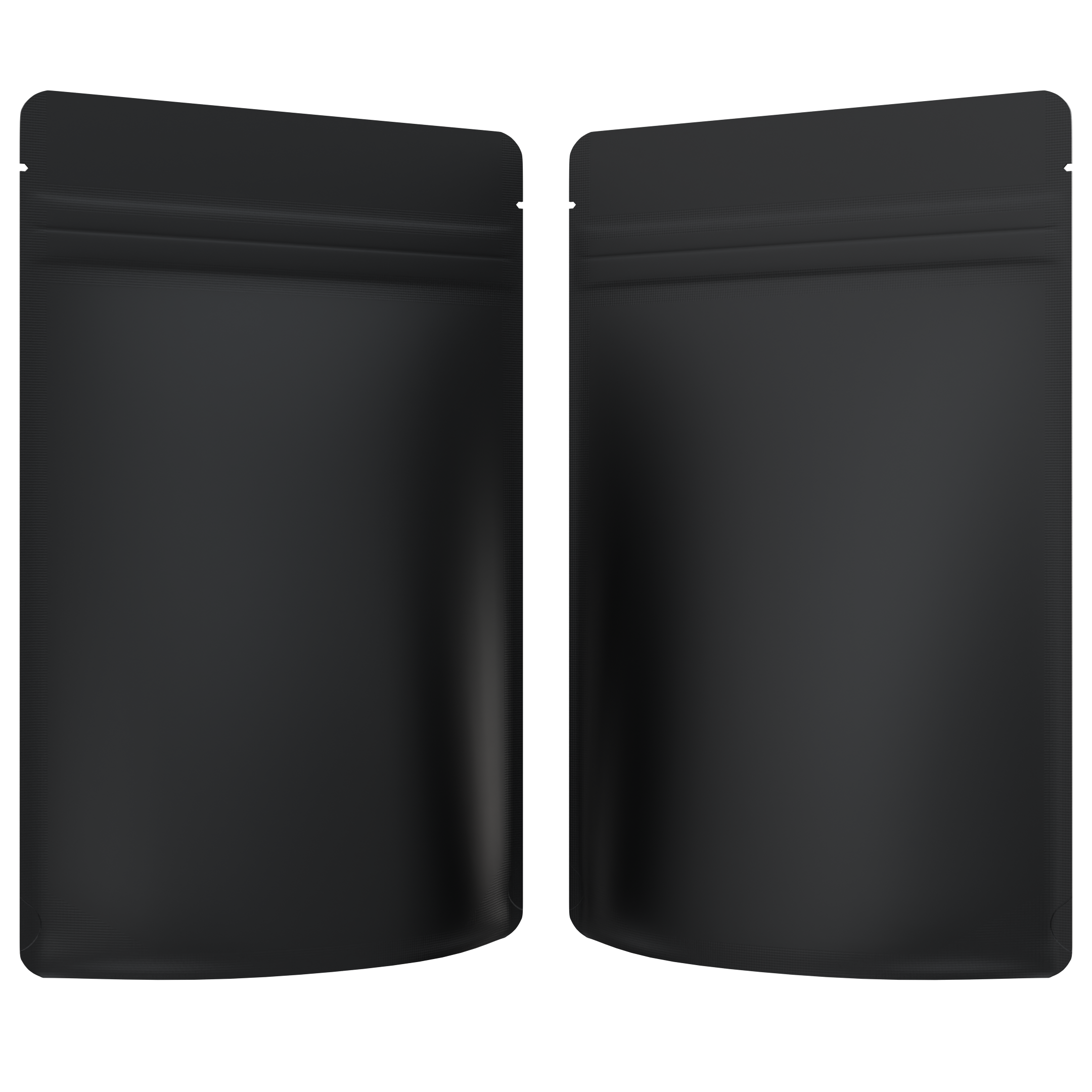 1 Ounce CR Exit Bags Matte Black / Matte Black - Tear Notch Mylar Bags - Child Resistant - (1,000 qty.) - Dragon Chewer