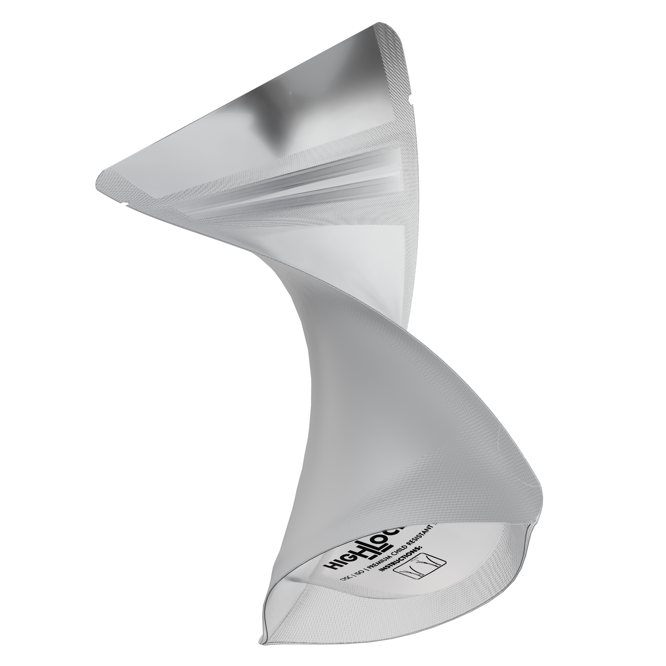 1/8th Ounce 3.5g CR Exit Bags Matte White / Gloss Clear - Tear Notch Mylar Bags - Child Resistant - (1,000 qty.) - Dragon Chewer