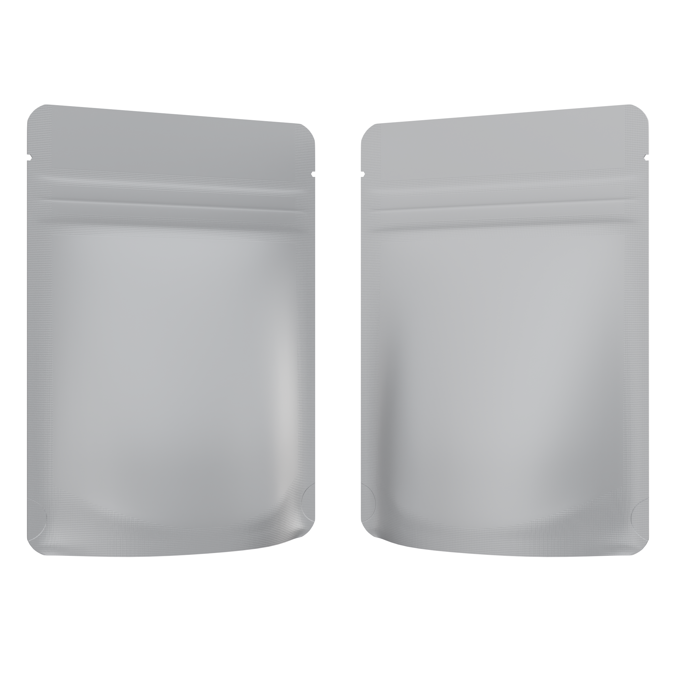 1/8th Ounce 3.5g CR Exit Bags Matte White / Matte White - Tear Notch Mylar Bags - Child Resistant - (1,000 qty.) - Dragon Chewer